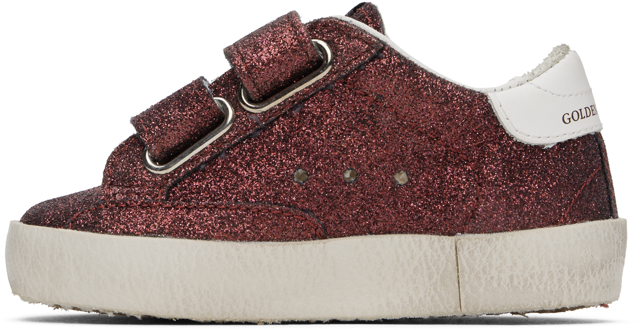 Golden Goose Old School Sneakers In 82469 Bordeaux/white