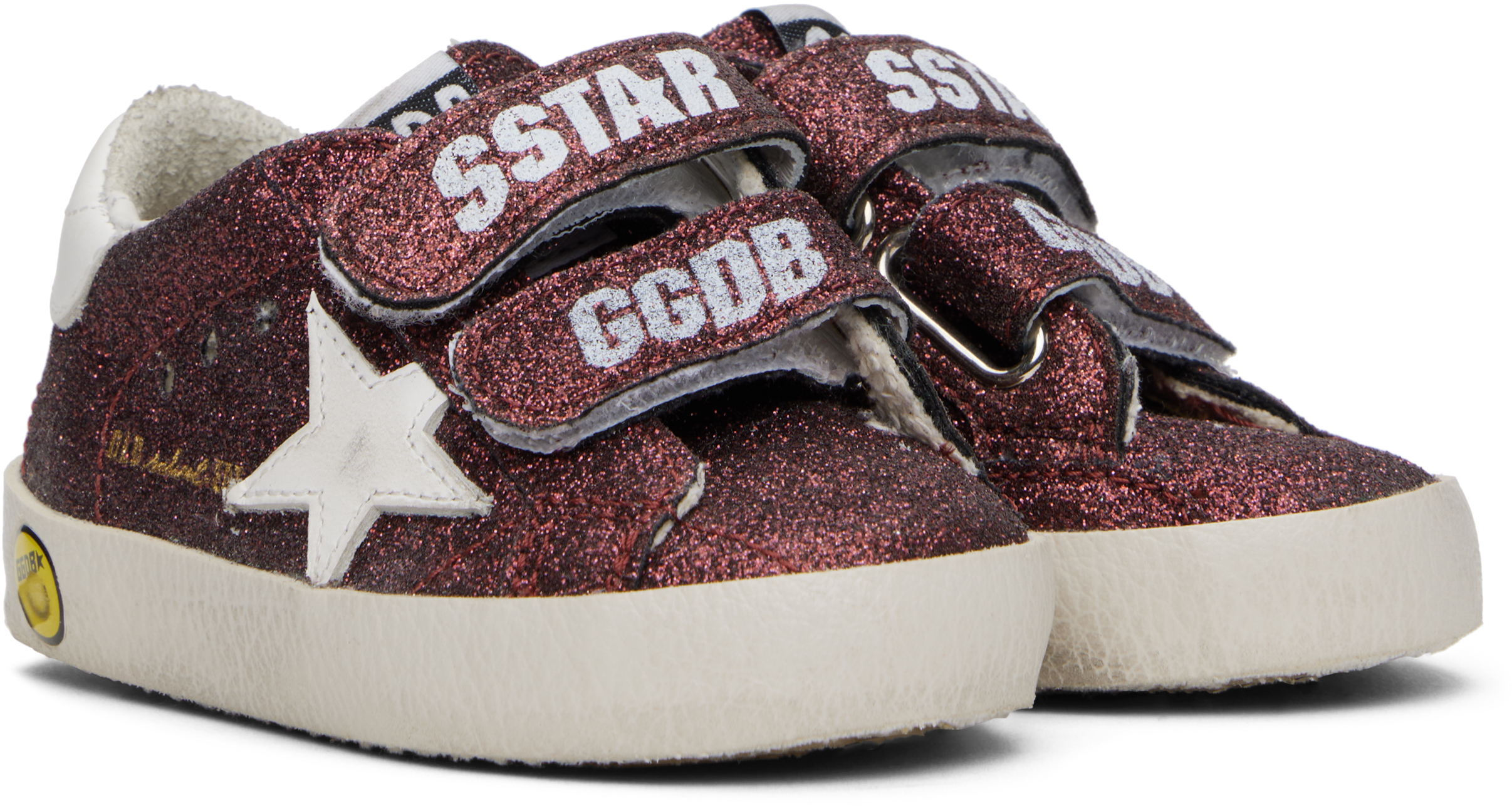 Golden Goose Old School Sneakers In 82469 Bordeaux/white
