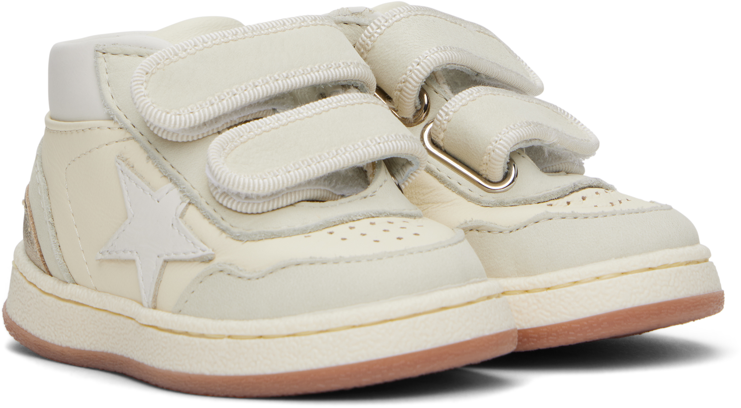 Golden Goose High-top Sneakers In 10847 White/platinum