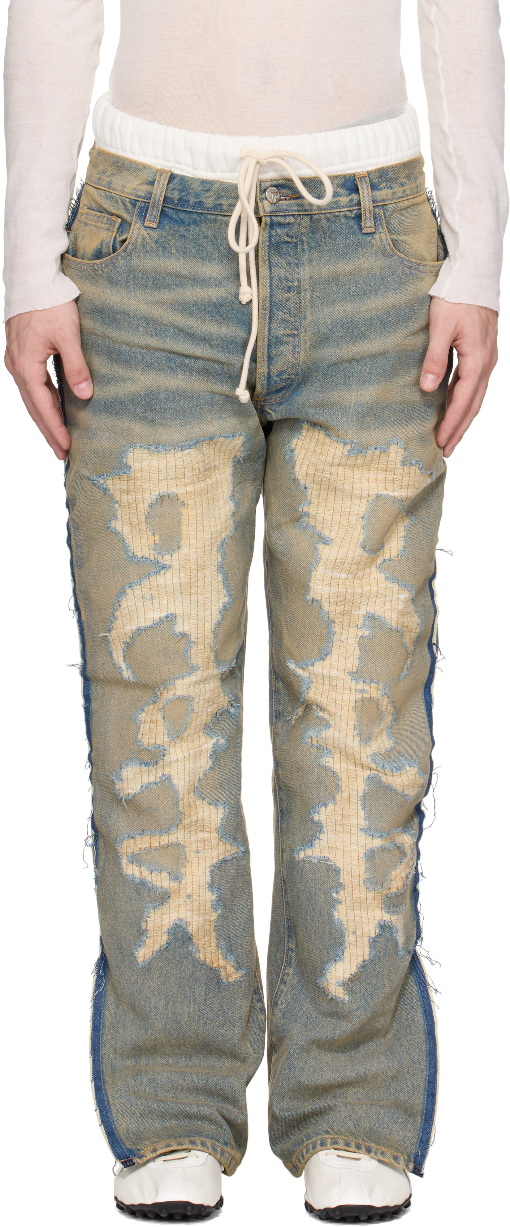 White & Blue Fathers Garden Fara-C Jeans