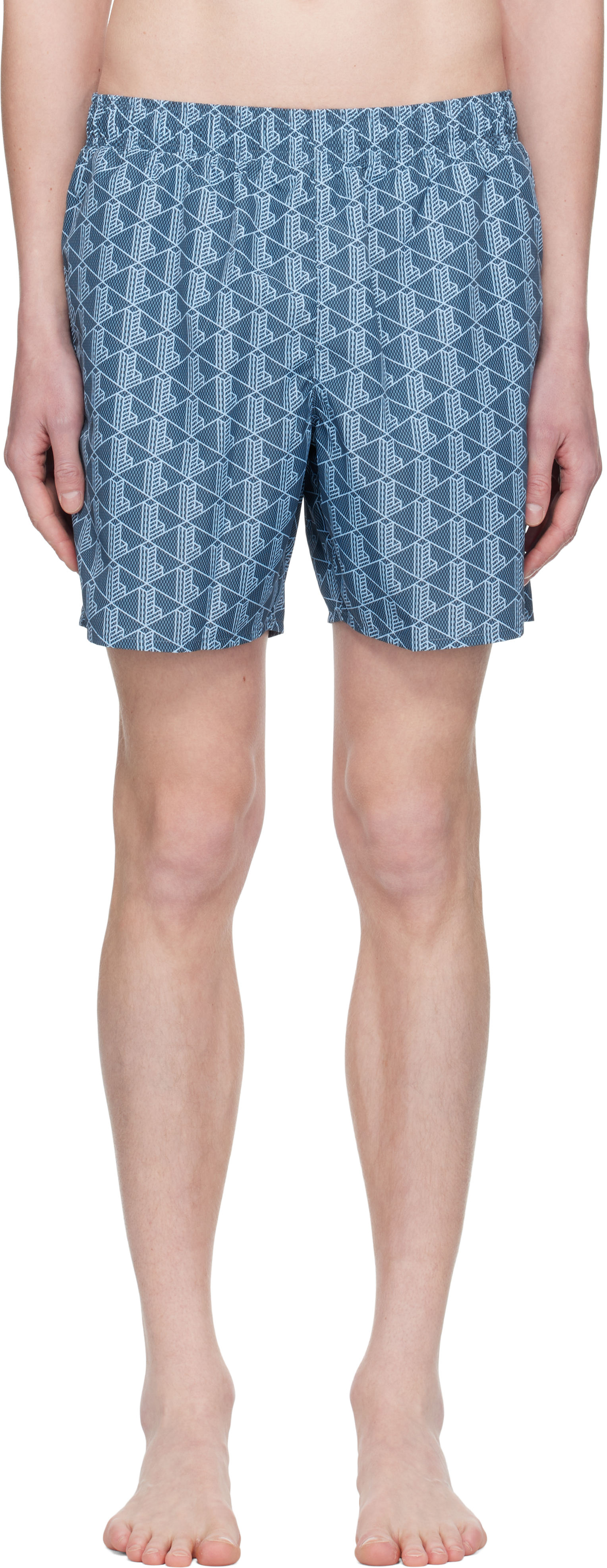 Lacoste Blue Monogram Swim Shorts