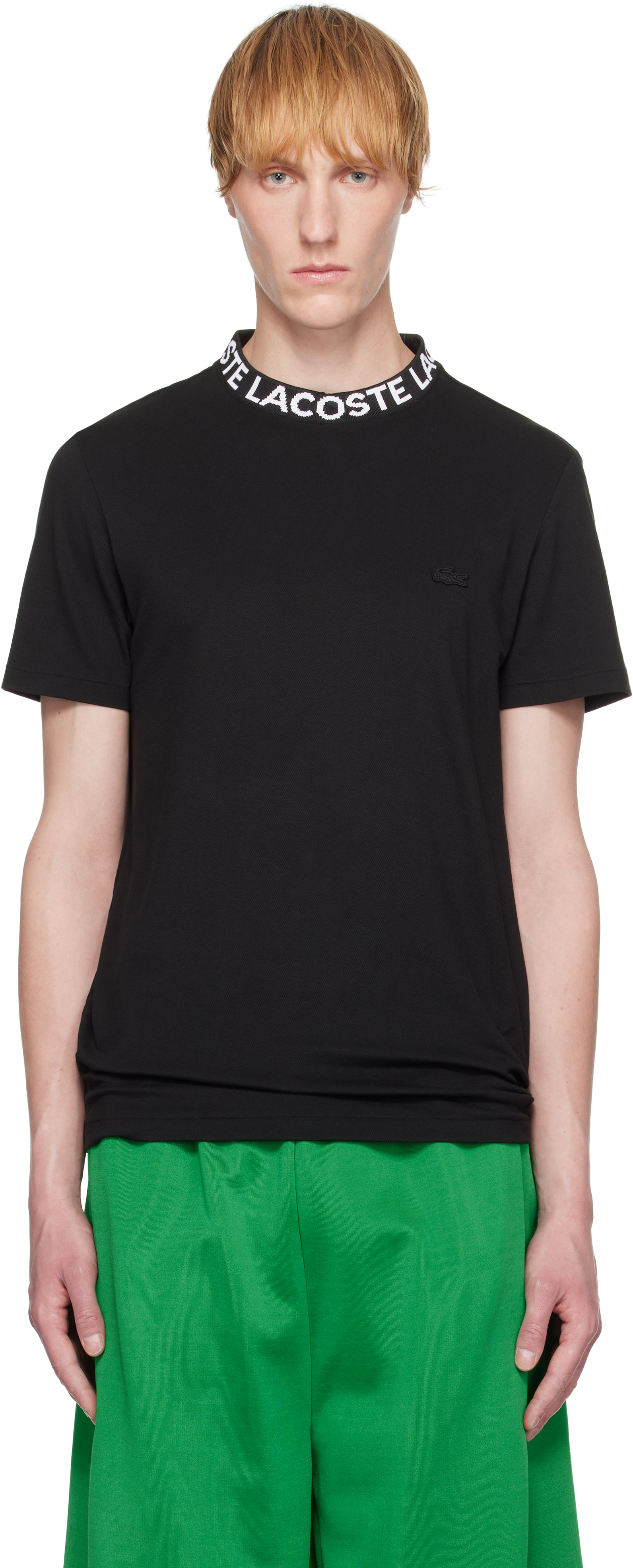 Lacoste Black Branded Piqué T-shirt
