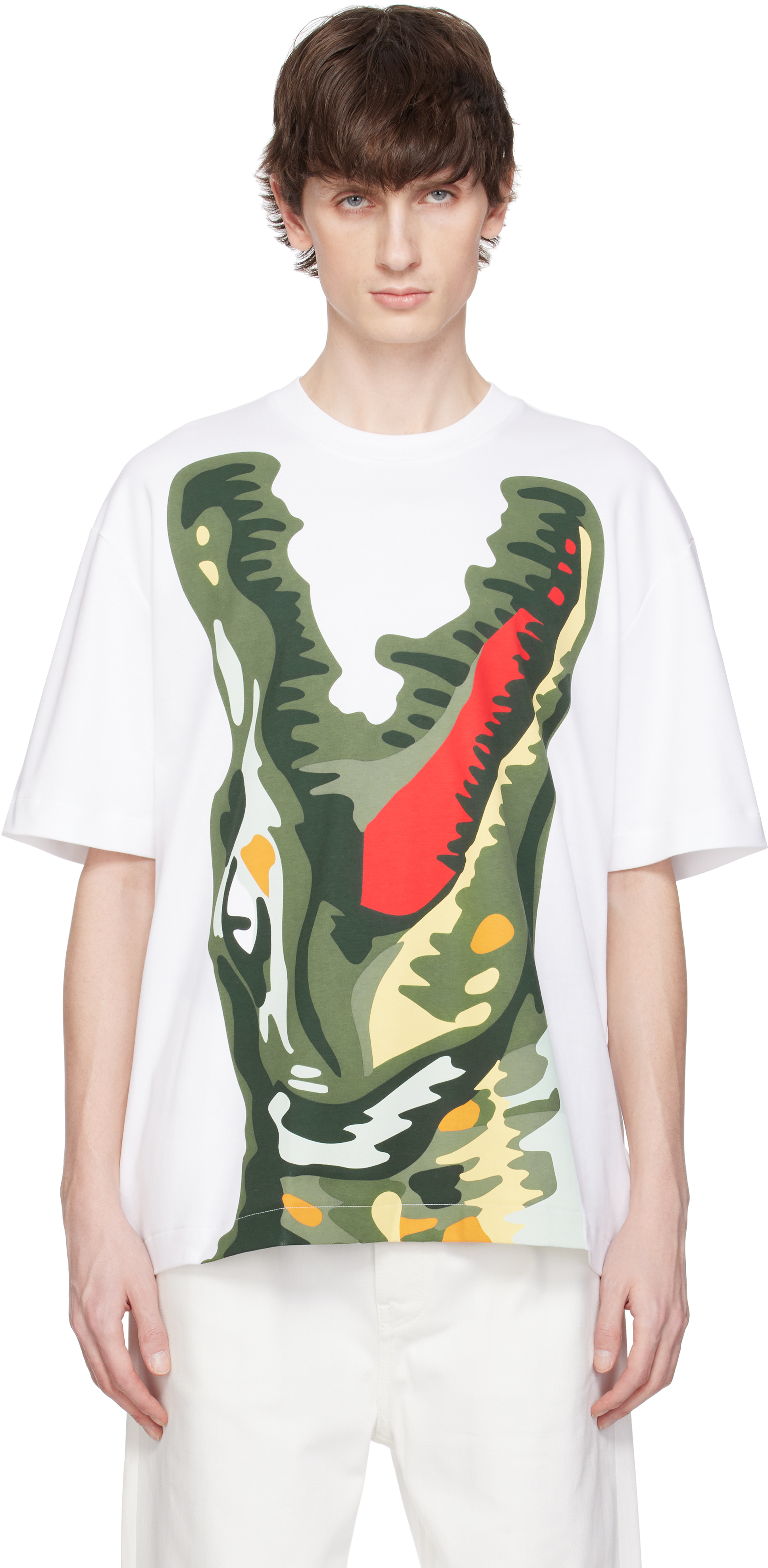 【関税込み】Lacoste ホワイト Lafayette Tシャツ Lacoste: White Lafayette T-shirt | SSENSE