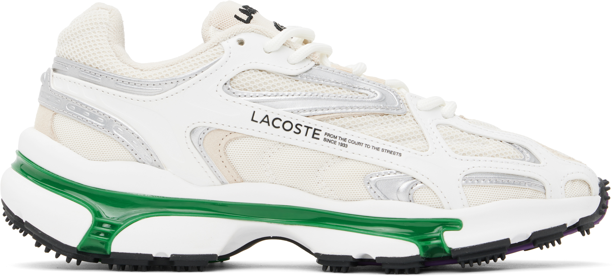 【LACOSTE】 ★ L003 2K24r Sneakers ★ Beige Beige & White L003 2K24 Sneakers by Lacoste on Sale