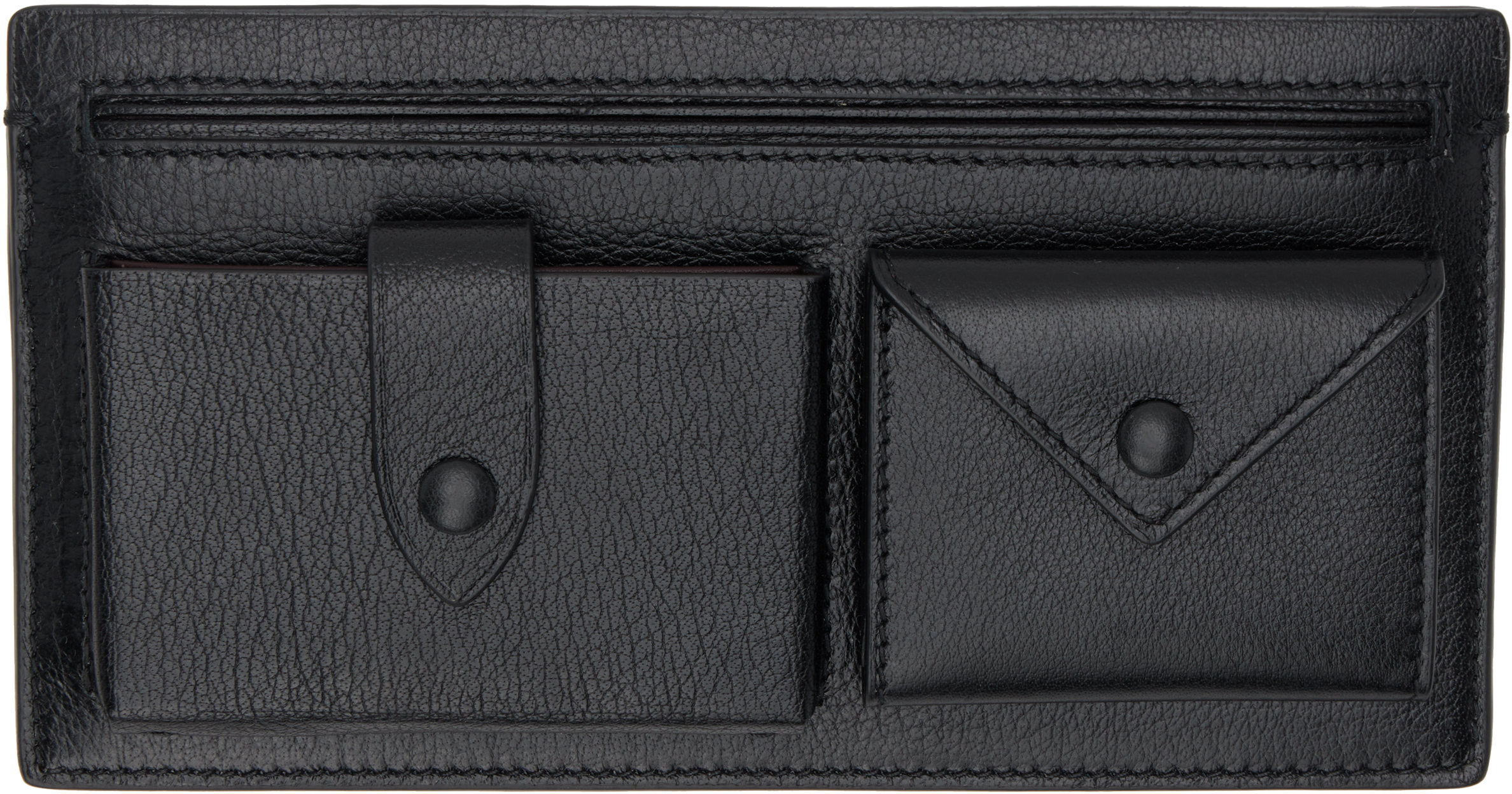 【関税込み】Metier ブラック Inside Out 財布 Métier Inside Out Wallet Handmade Italian Buffalo Leather