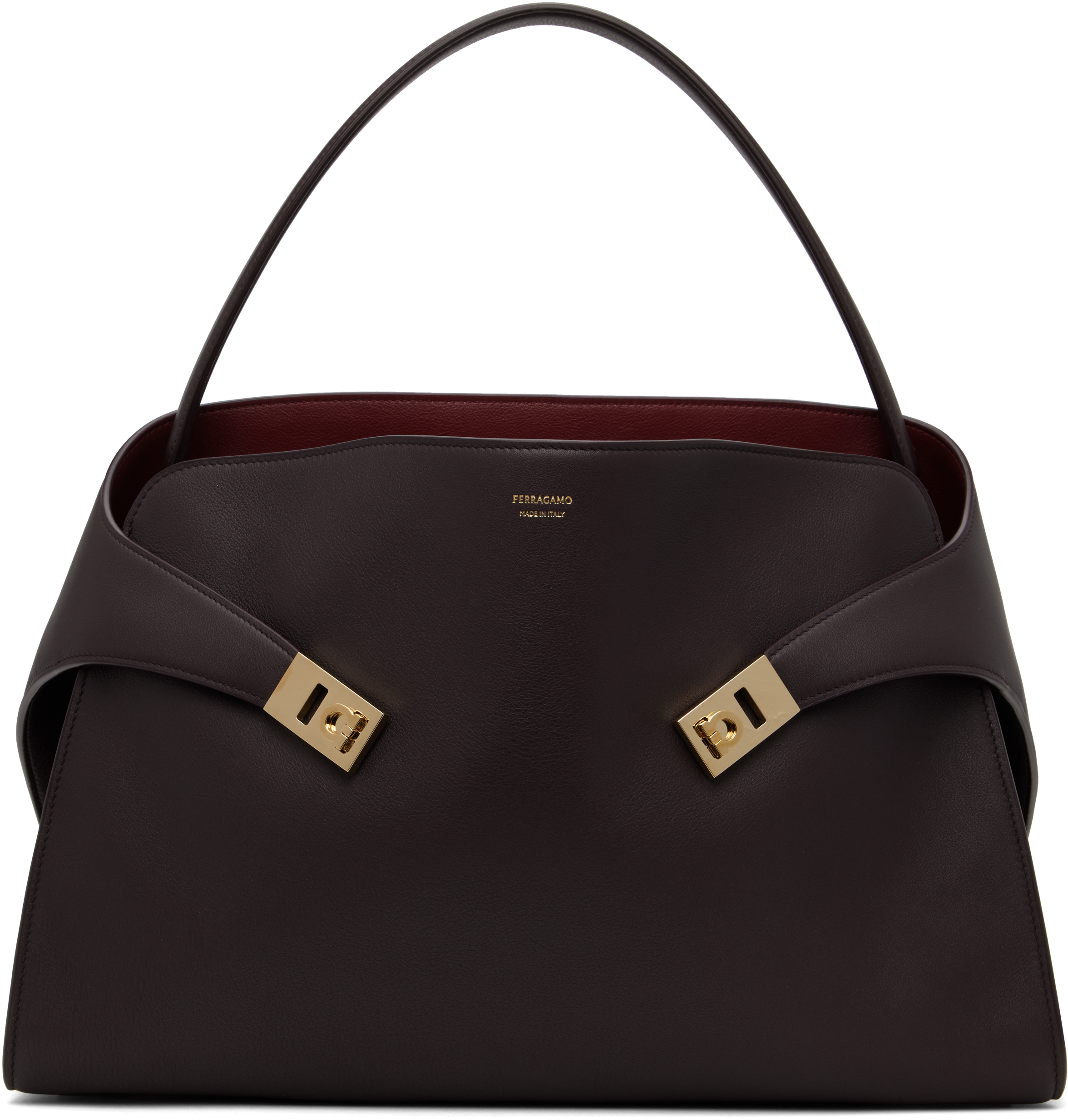 Burgundy Hug Soft Bicolor L Shoulder Bag