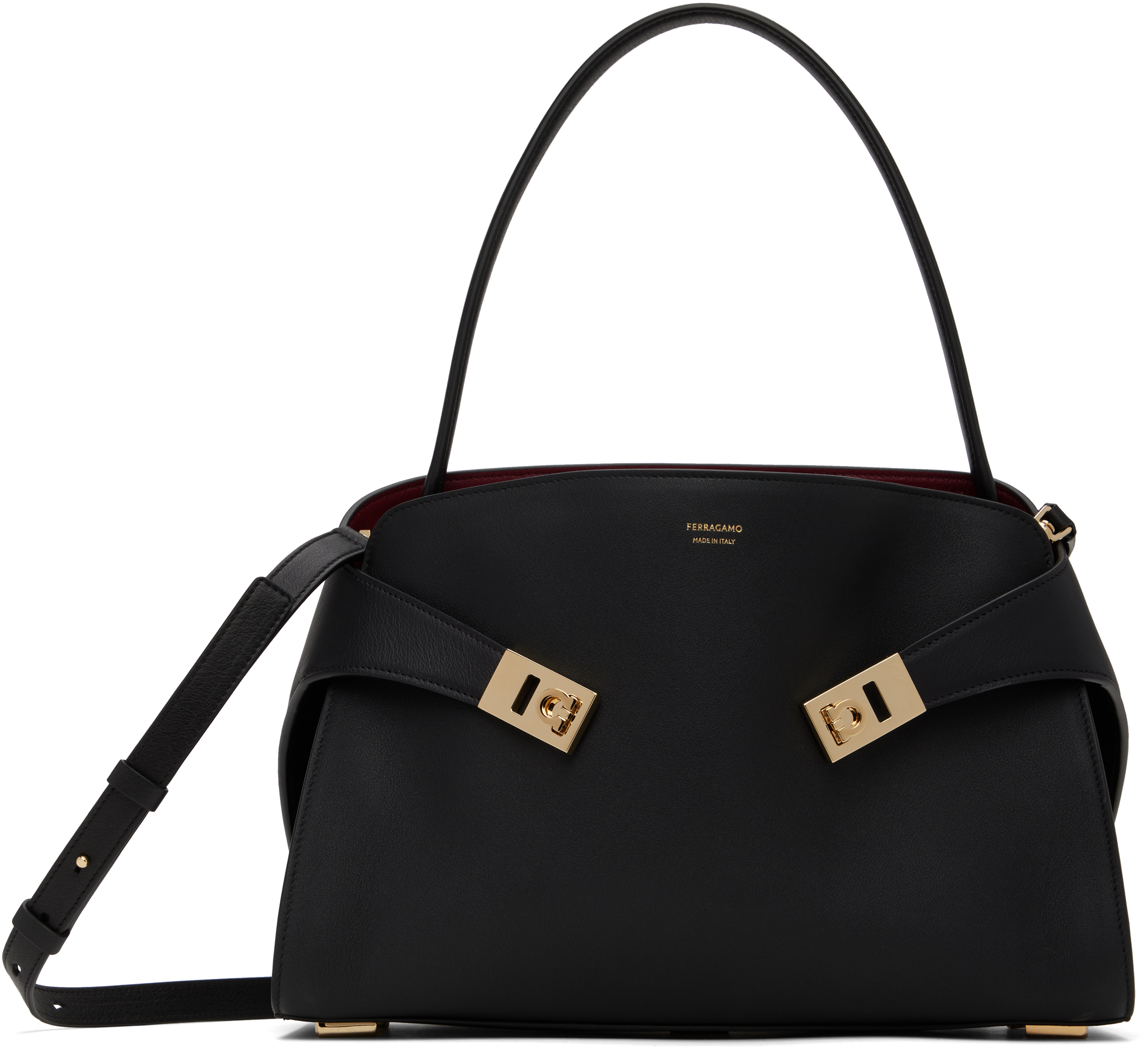 Black Hug Soft Bicolor M Shoulder Bag