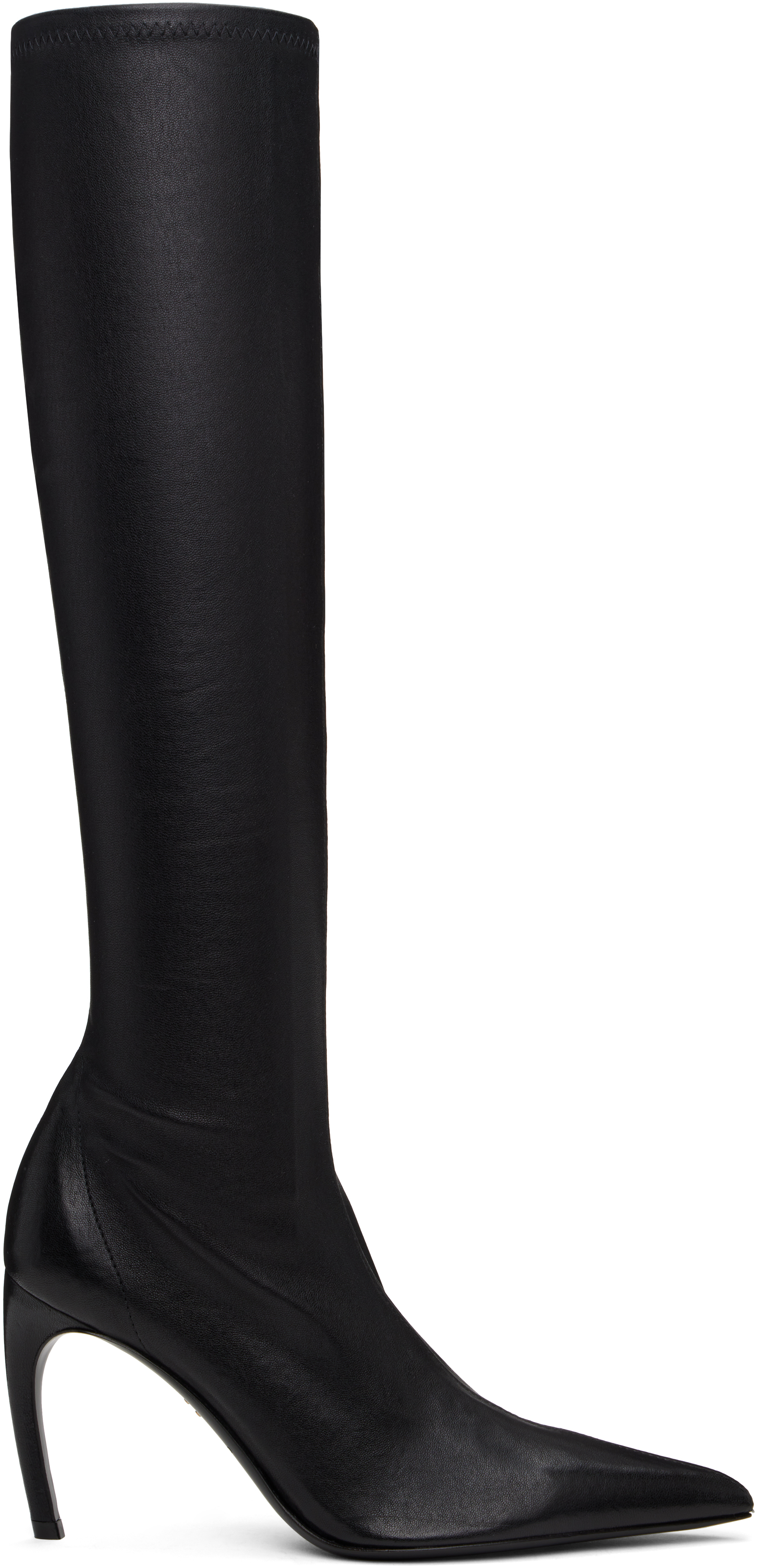 Black High Nappa Stretch Boots