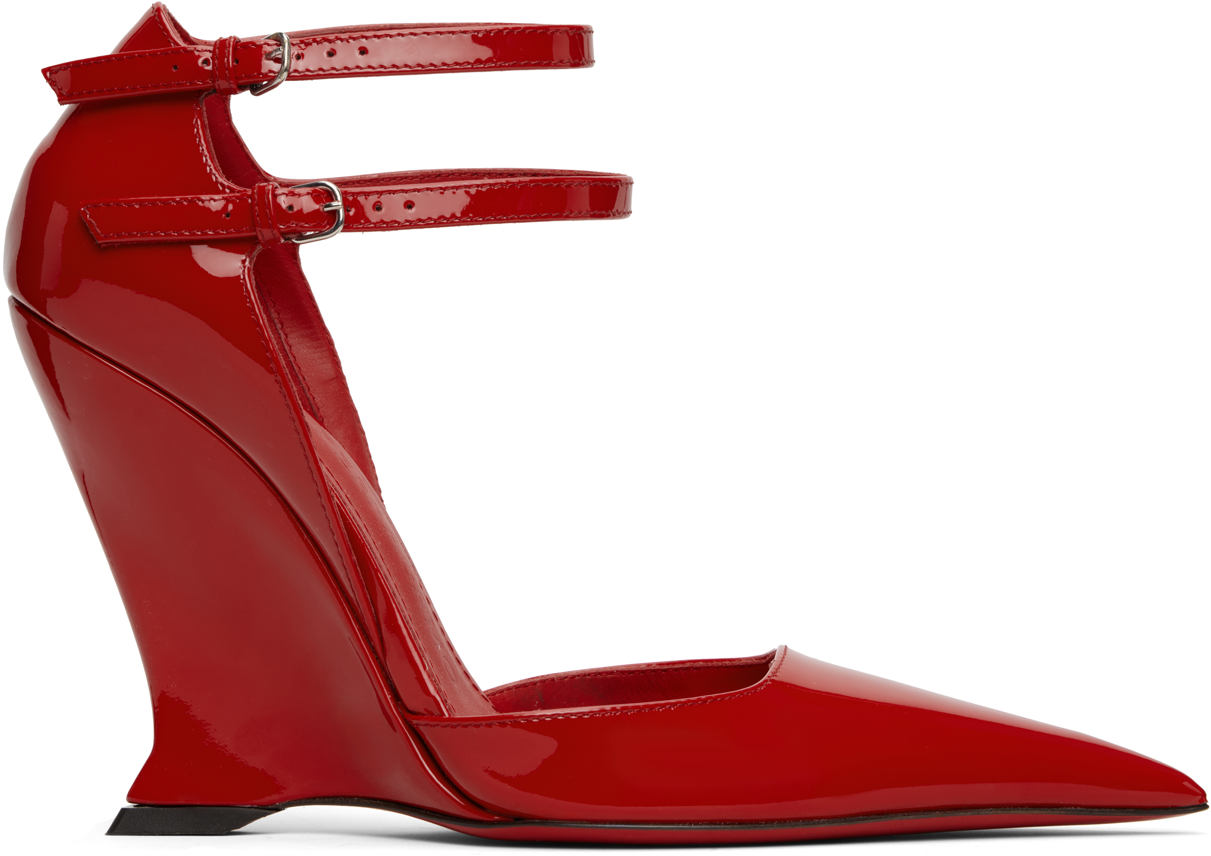 Red Vidya Wedge Heels