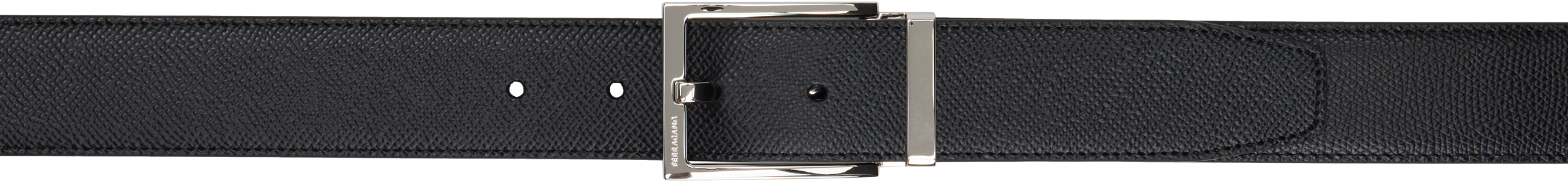 Black & Brown Rectangular Buckle Reversible Belt