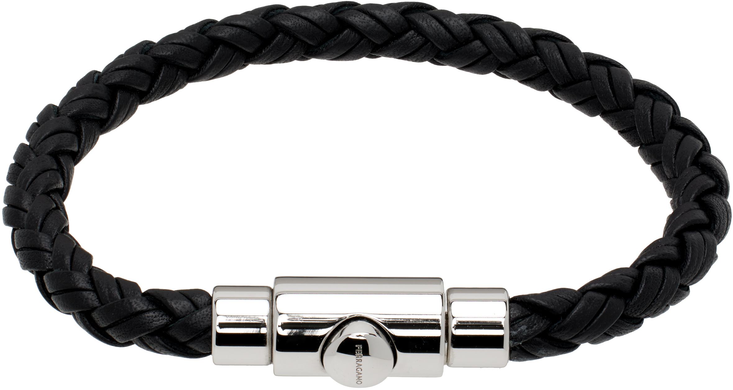 Black Braided Leather Bracelet