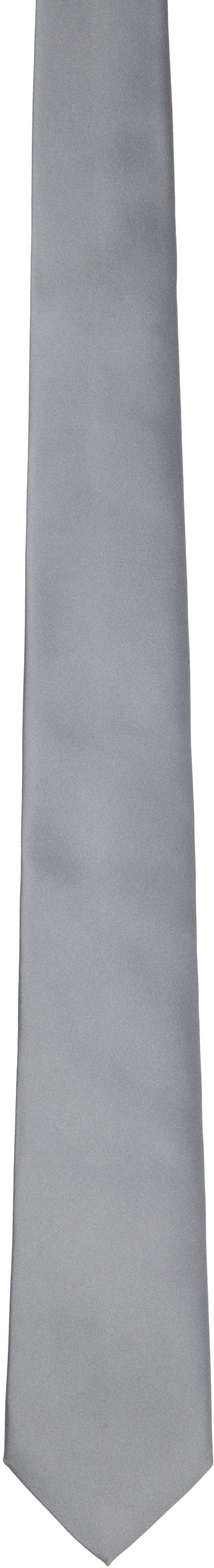 Gray Silk Tie