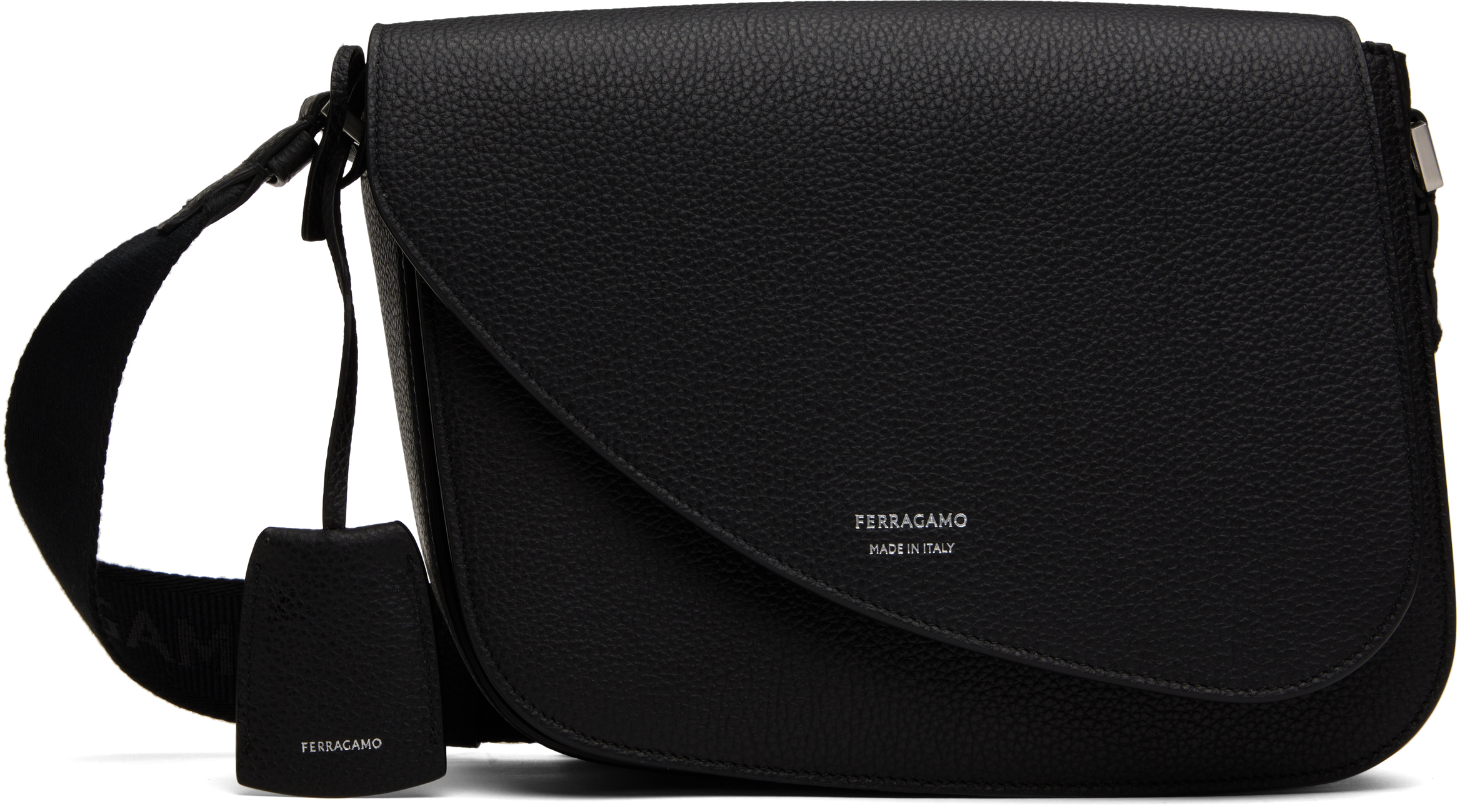 【関税込み】Ferragamo ブラック Fiamma クロスボディバッグ FERRAGAMO フェラガモ ショルダーバッグ FIAMMA XS フィアンマ