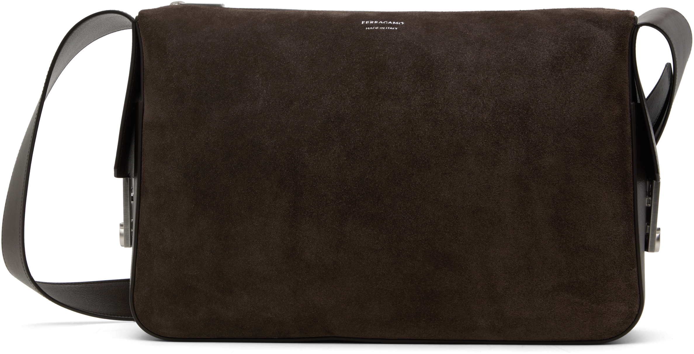 Brown Medium 'Gancini' Buckles Bag
