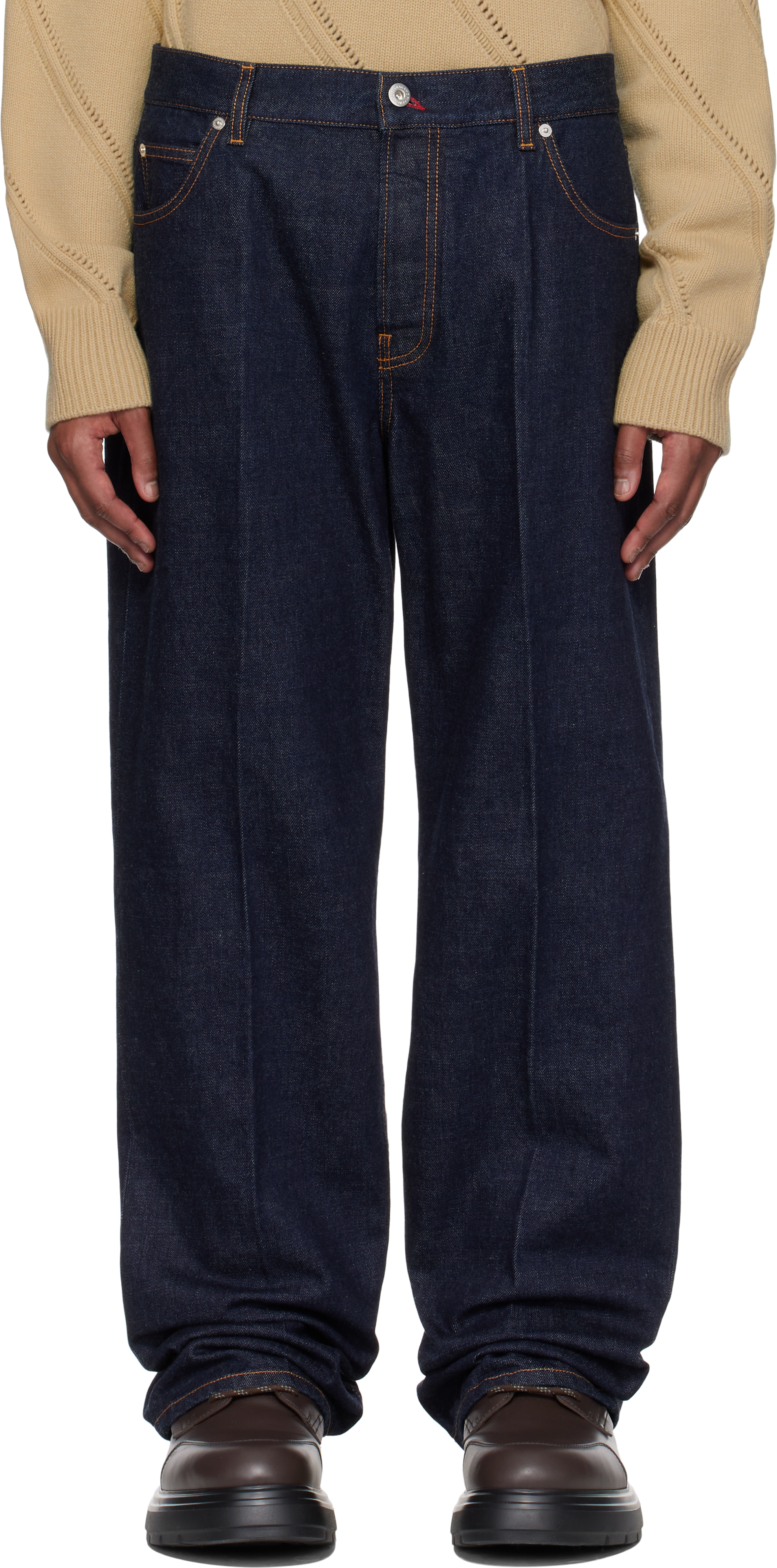 Indigo Straight-Leg Jeans