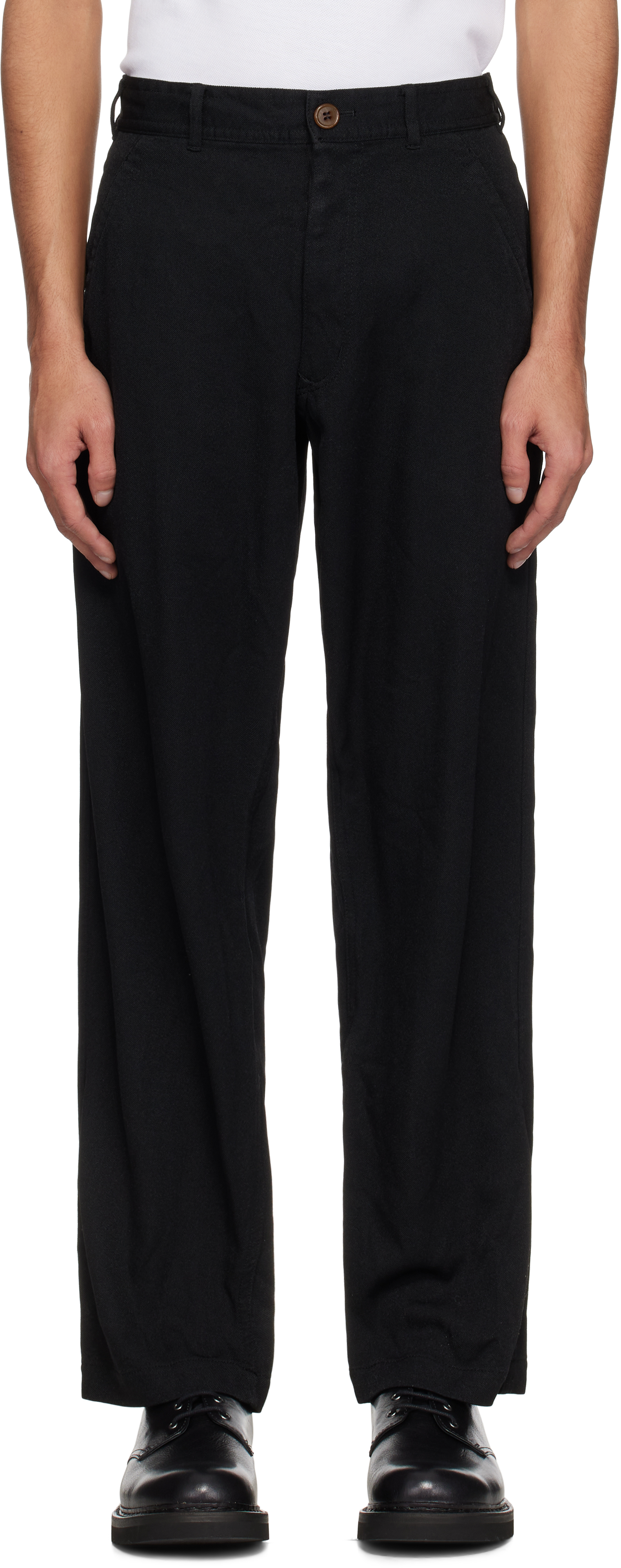 CDG: Polyester Twill Pants (Black) | DSMNY E-SHOP