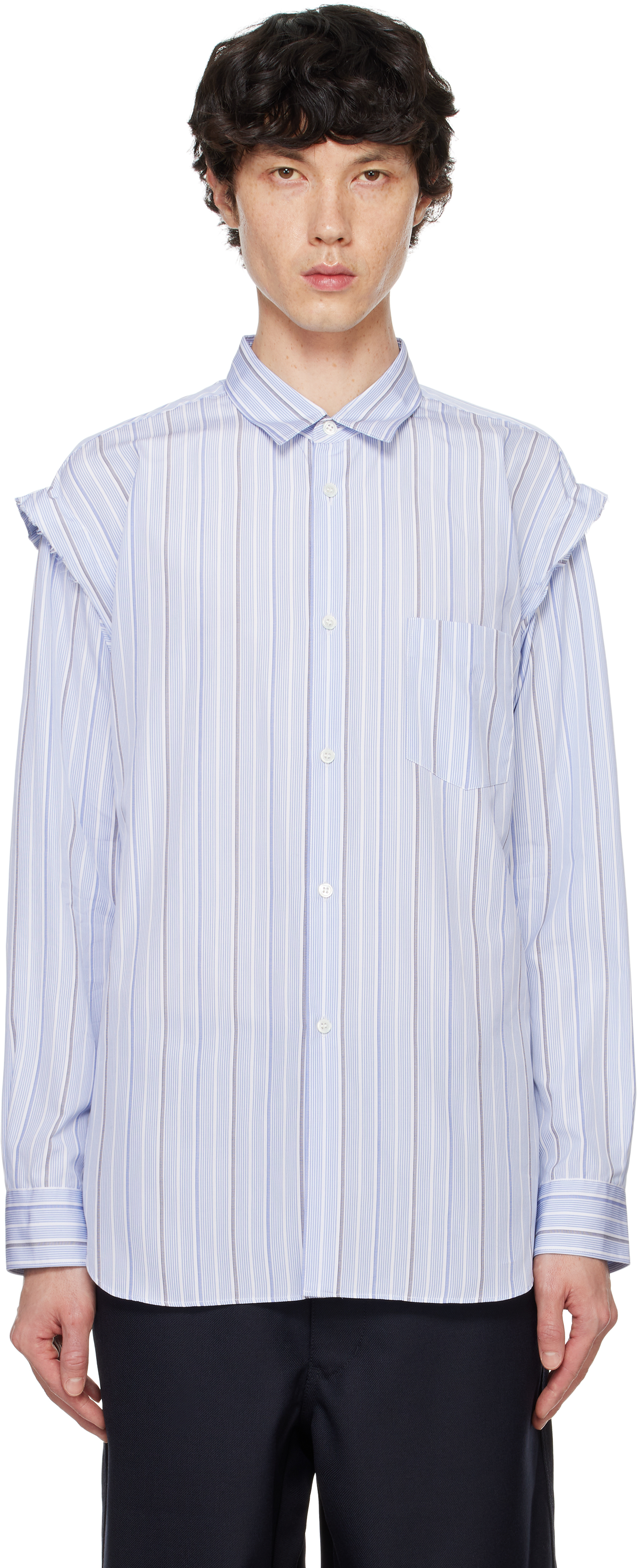 COMME des GARÇONS ホワイトストライプシャツ SS Comme Des Garçons Shirt ストライプ シャツ | ホワイト