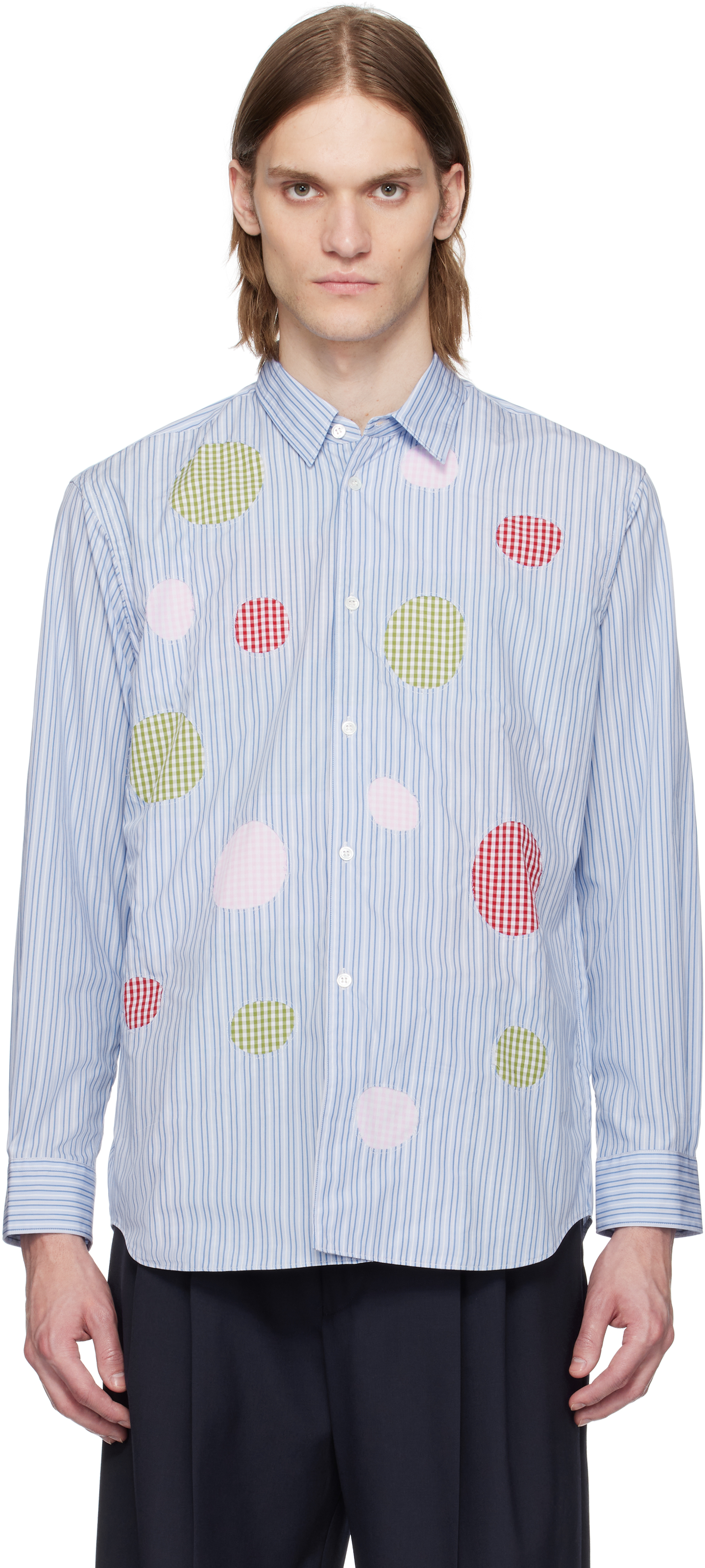 Tシャツ・カットソー COMME DES GARCONS Men T Shirts FOT028S25 WHITECHECKB White White Check T-shirt by Comme des Garçons Shirt on Sale