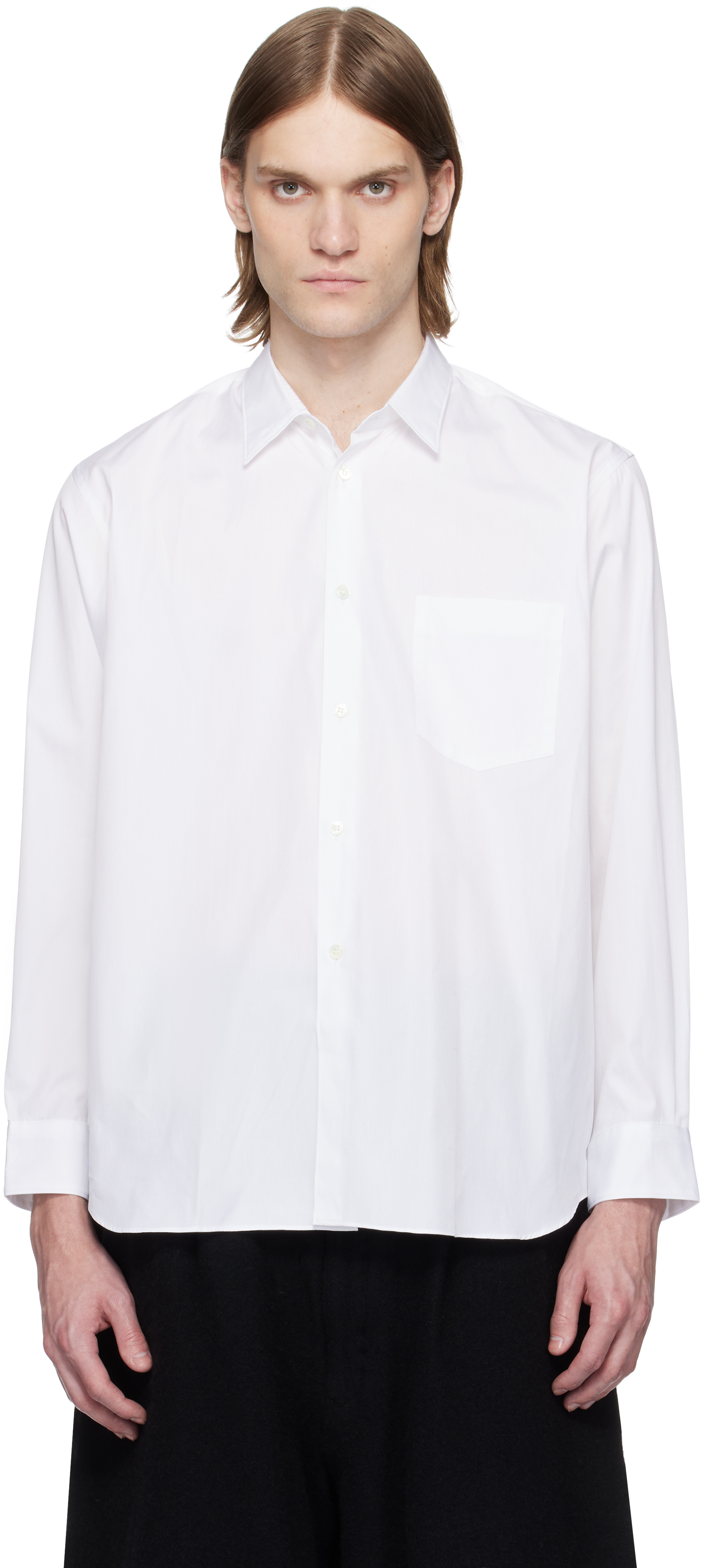 Comme des Garçons Shirtのホワイト Cotton Poplin Plain シャツ