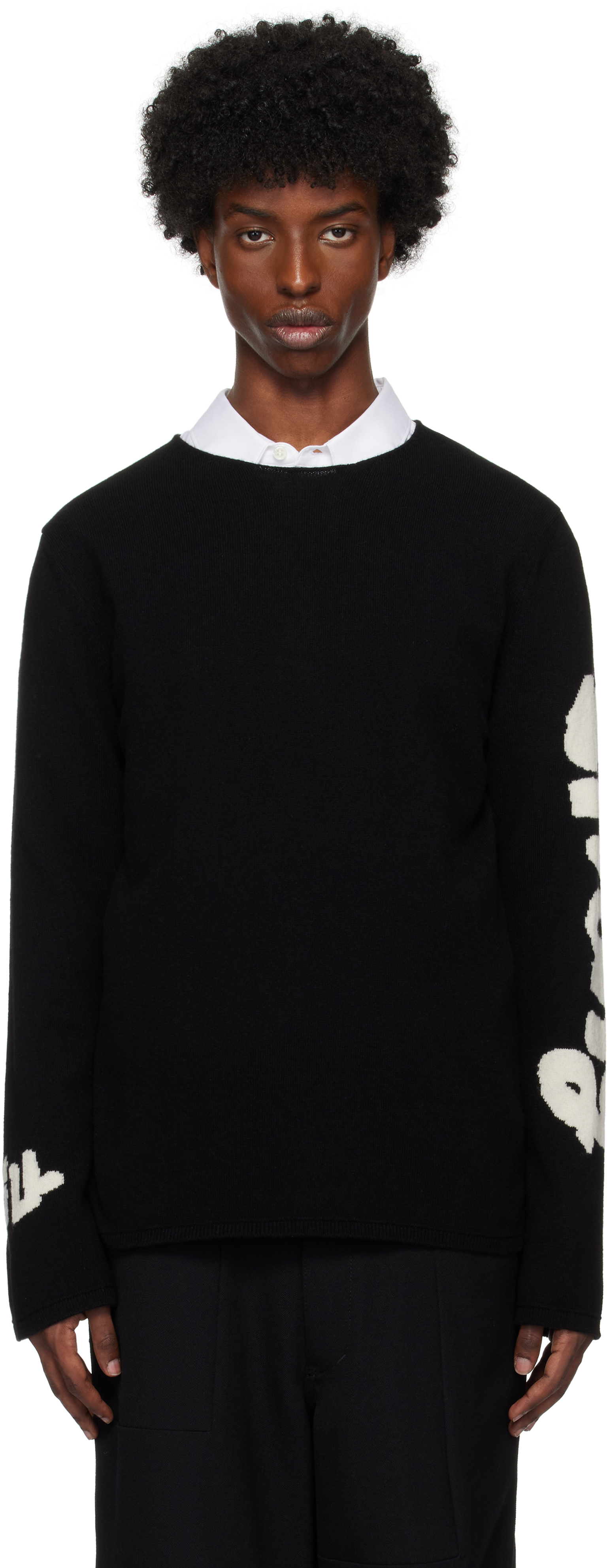 Black 'Strong Will' Sweater