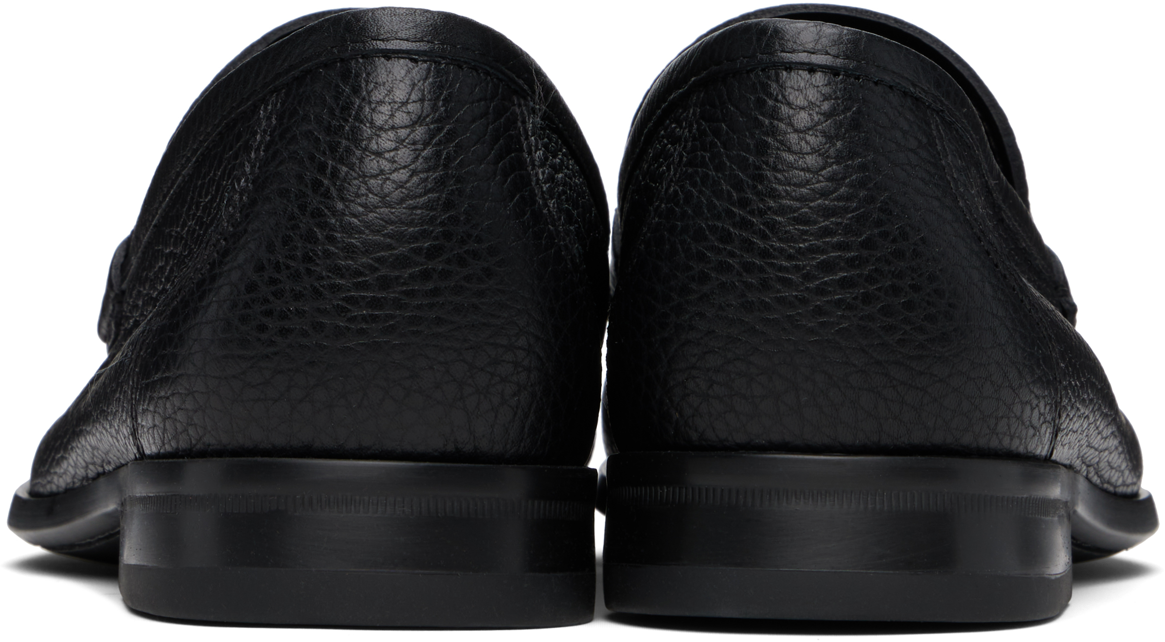 Ferragamo Black Gancini Ornament Loafers