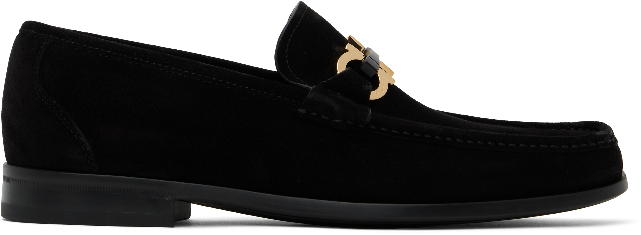 Black Gancini Ornament Loafers