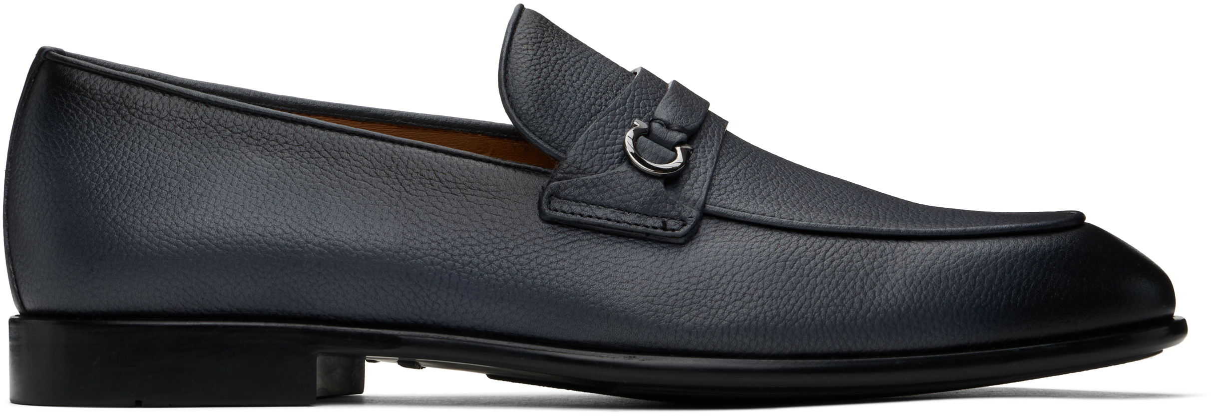 Gray Gancini Ornament Loafers