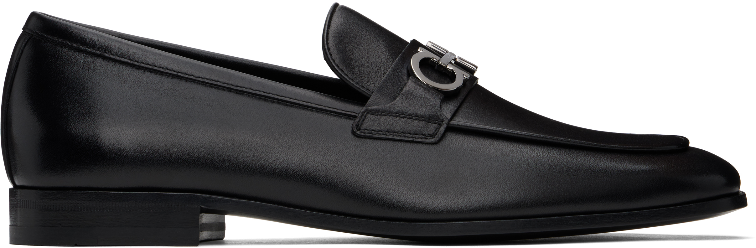 Black Gancini Ornament Loafers