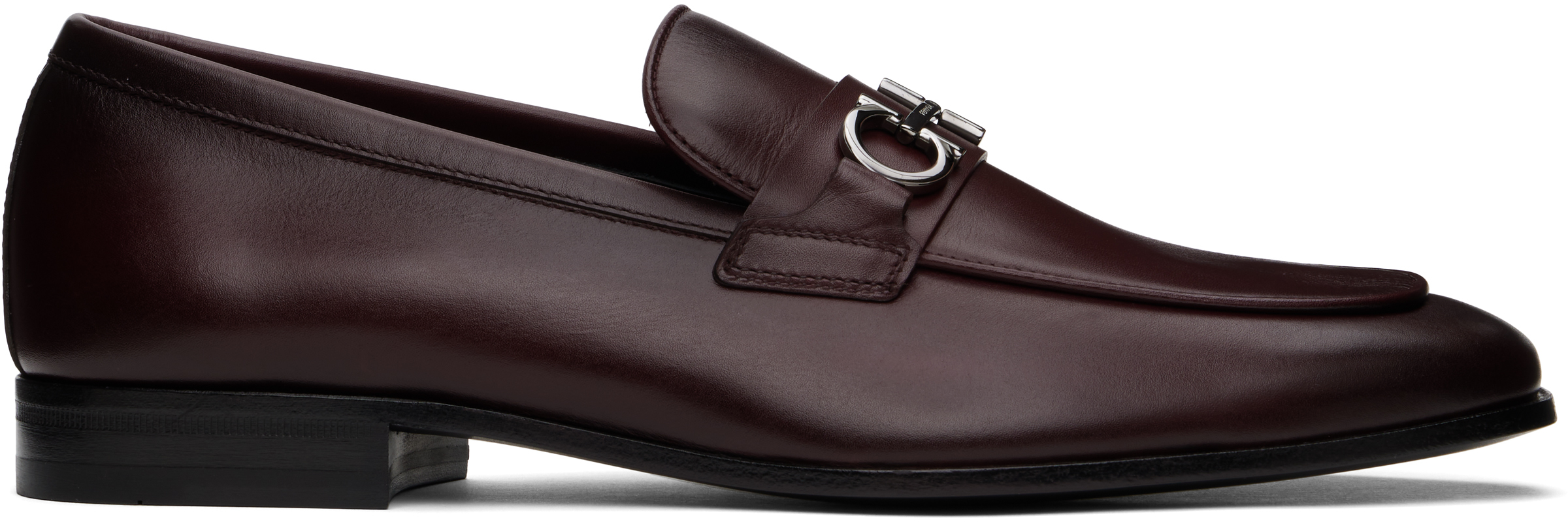 Brown Gancini Ornament Loafers