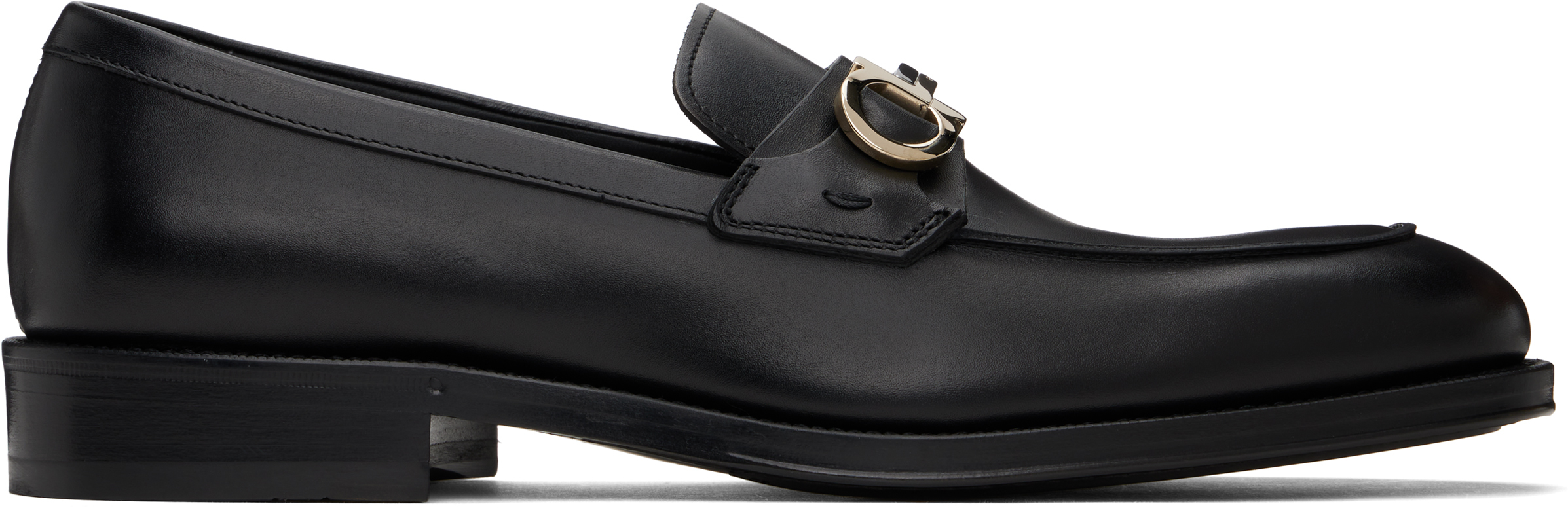 Black Gancini Ornament Loafers