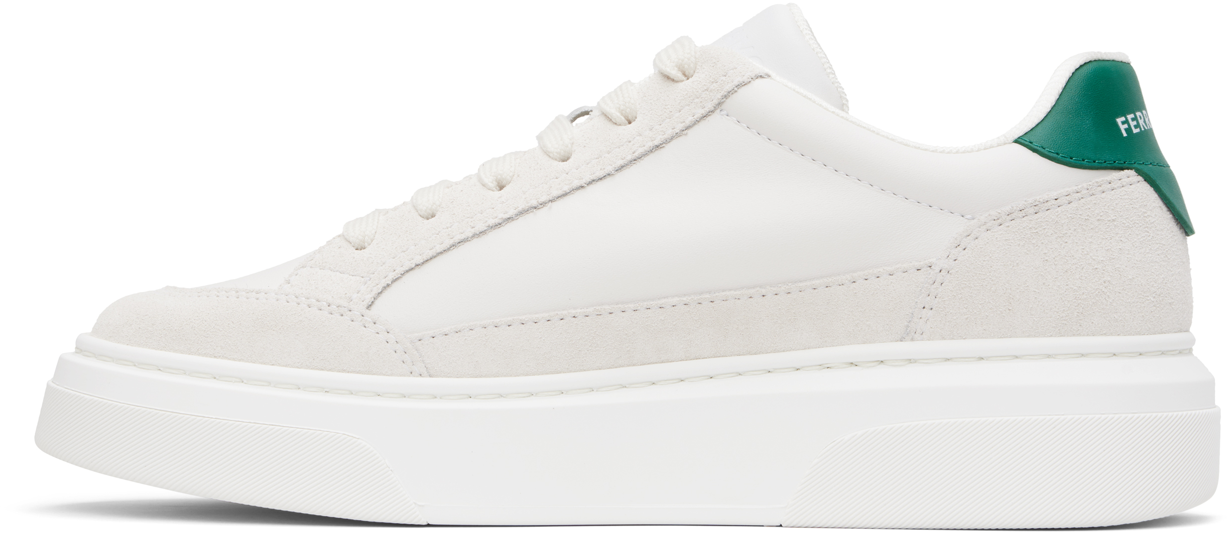 Ferragamo Round Toe Sneakers With Contrasting Heel Tab