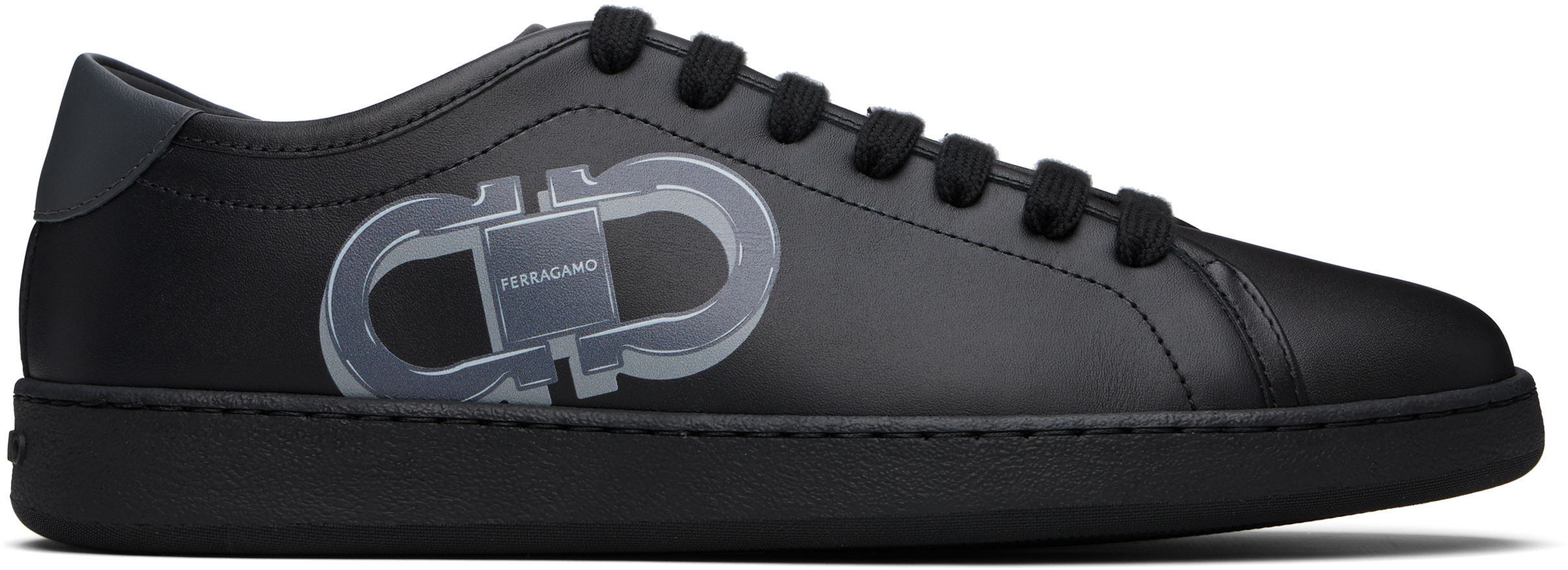 Ferragamo Leather Low-top Brandy Sneakers With Rubber Sole