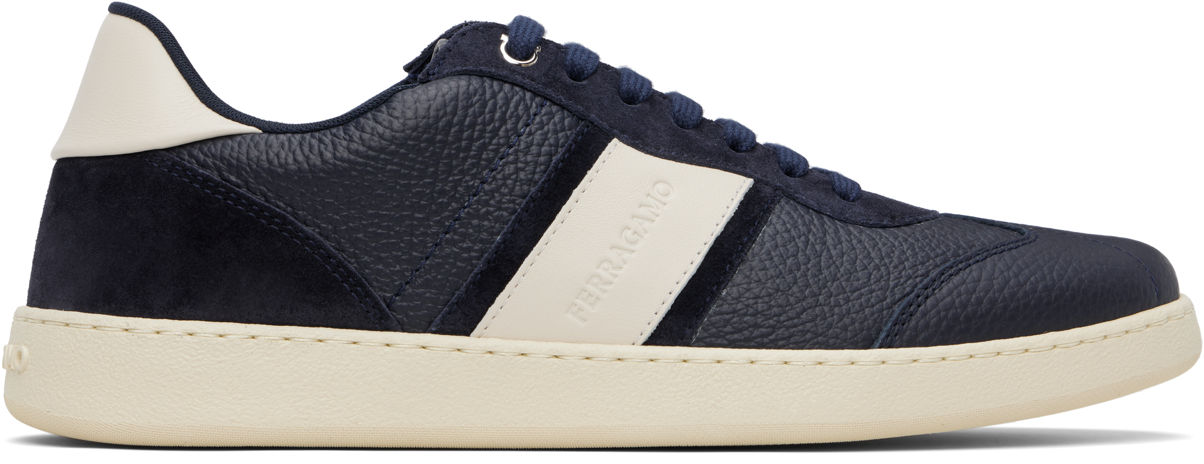 Navy Signature Low-Top Sneakers