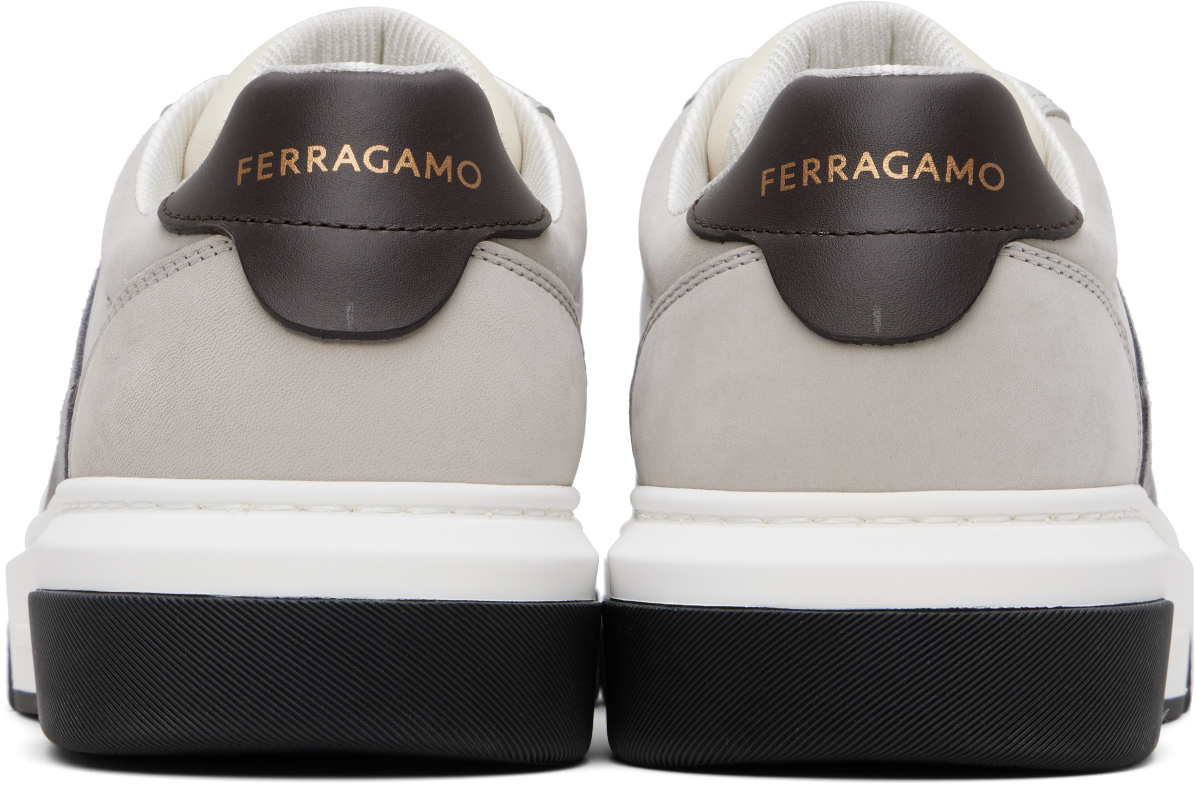 Ferragamo Leather Cassina Sneakers Multicolor Sole Contrasting