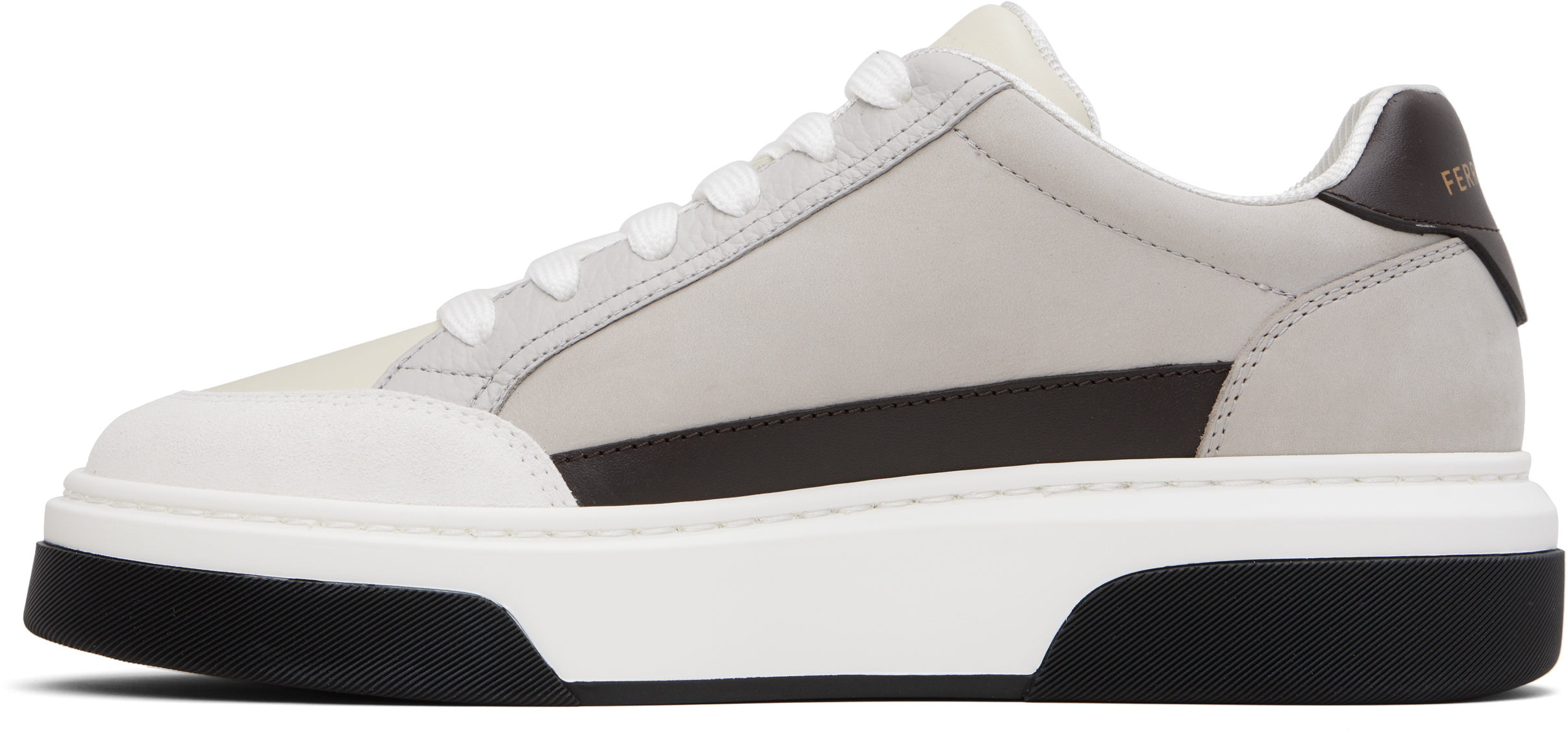 Ferragamo Leather Cassina Sneakers Multicolor Sole Contrasting