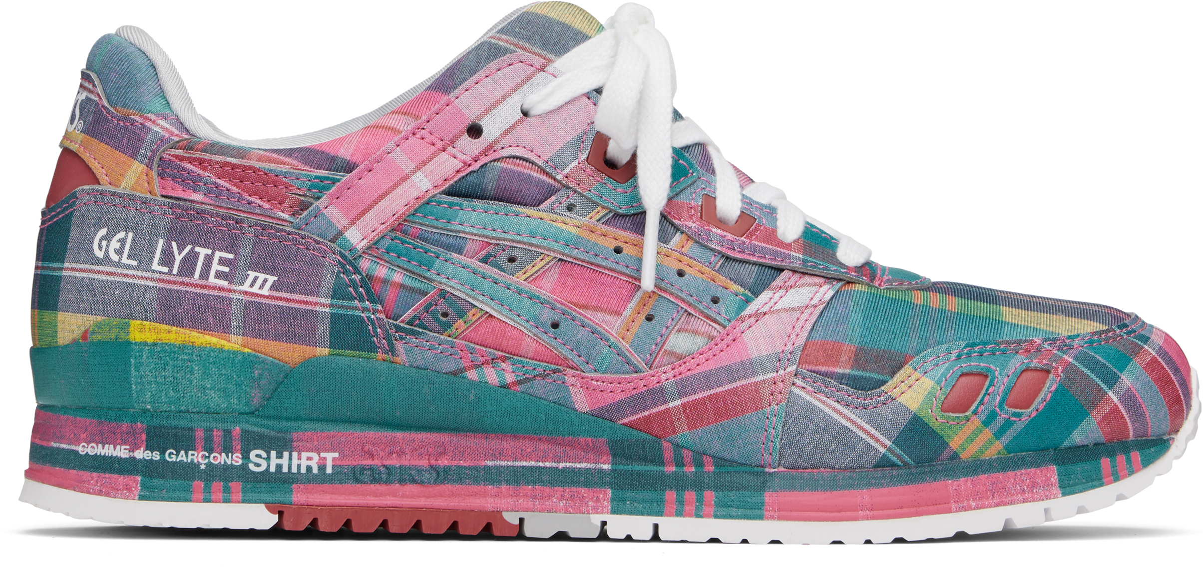Shop Comme Des Garçons Shirt Pink Asics Edition Gel-lyte Iii 07 Remastered Sneakers In Pink/multi