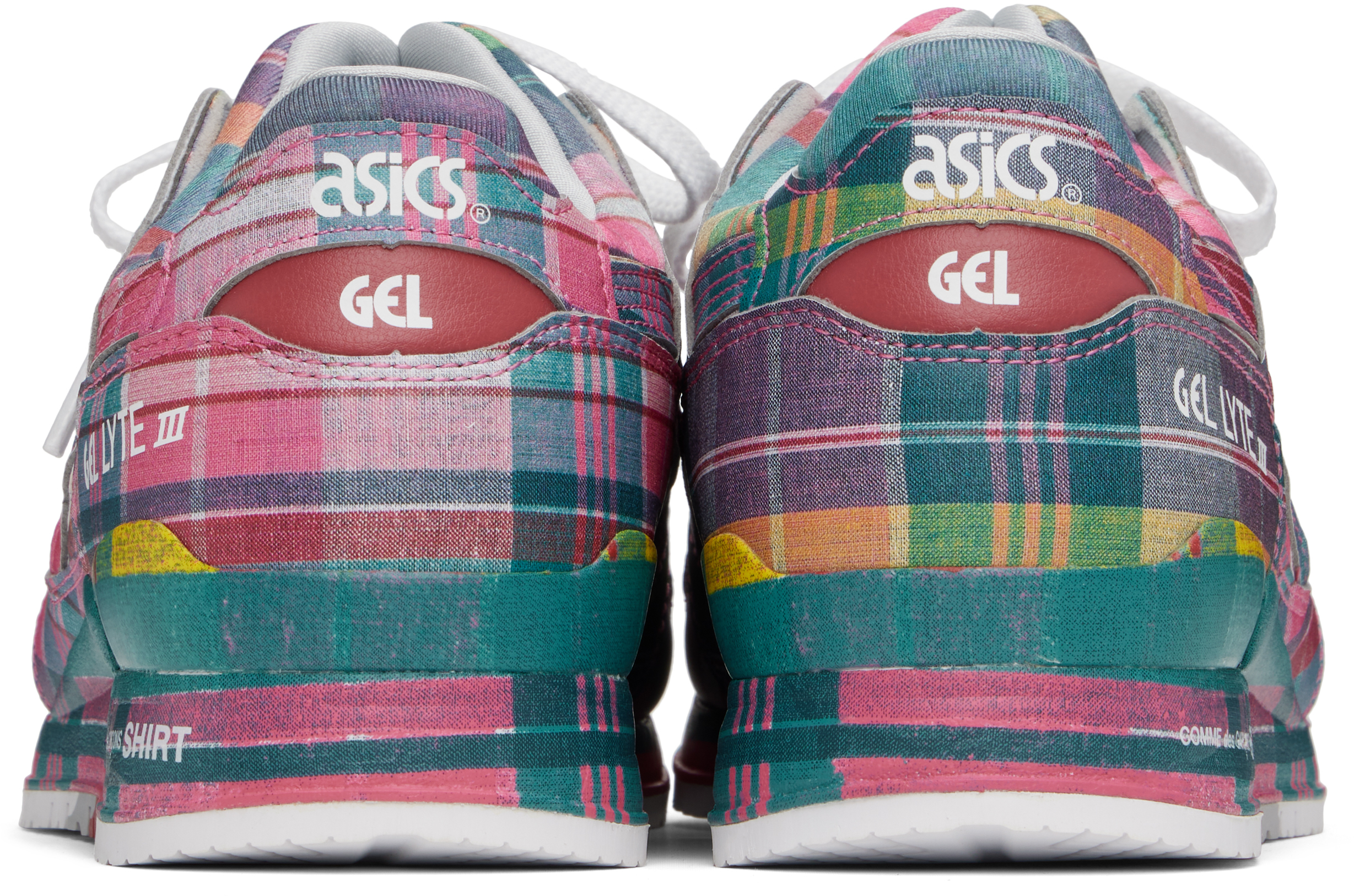Shop Comme Des Garçons Shirt Pink Asics Edition Gel-lyte Iii 07 Remastered Sneakers In Pink/multi