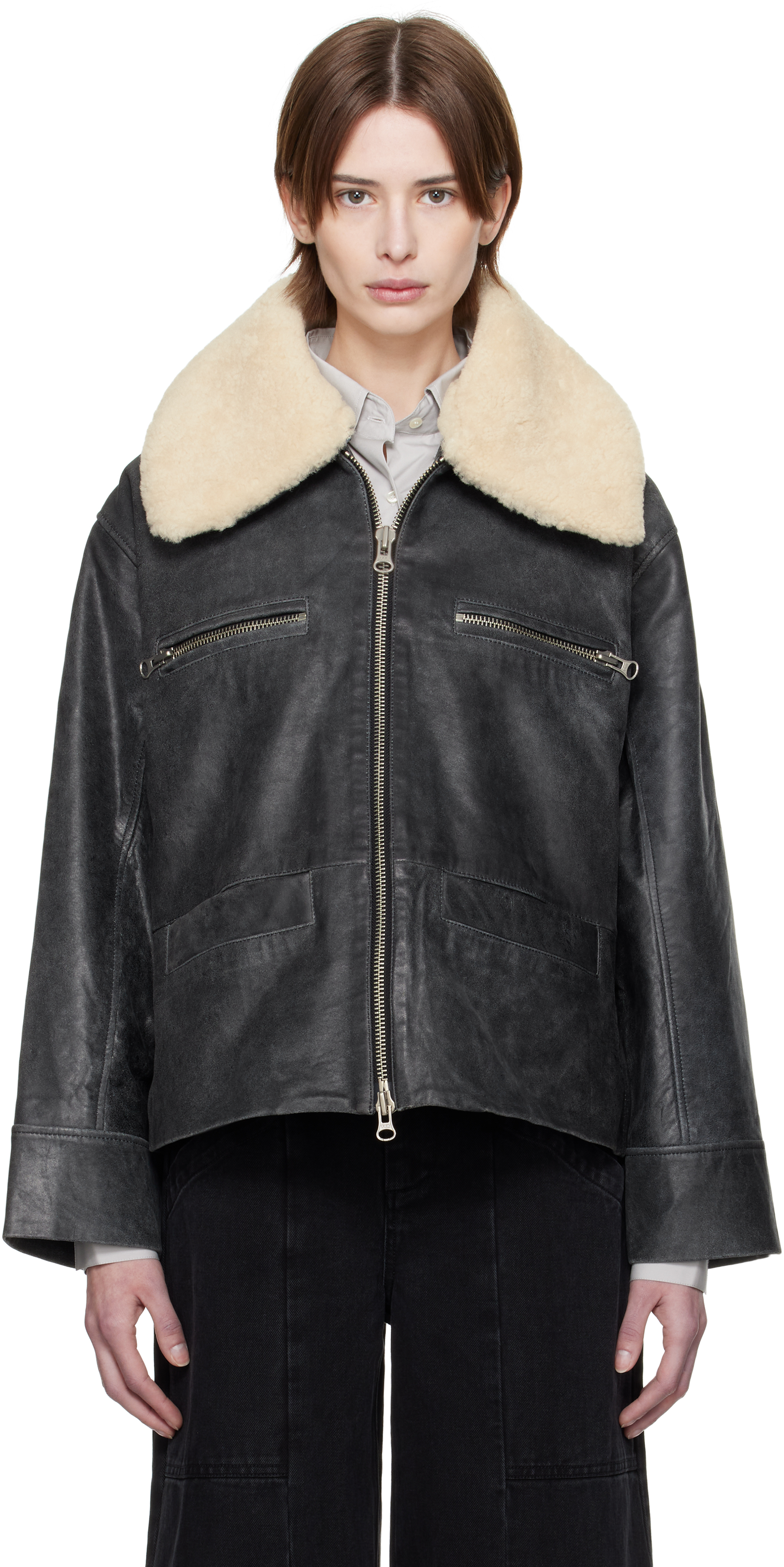 【関税込み】SEA NY ブラック Kiera レザージャケット Kiera Jacket – Sea, New York