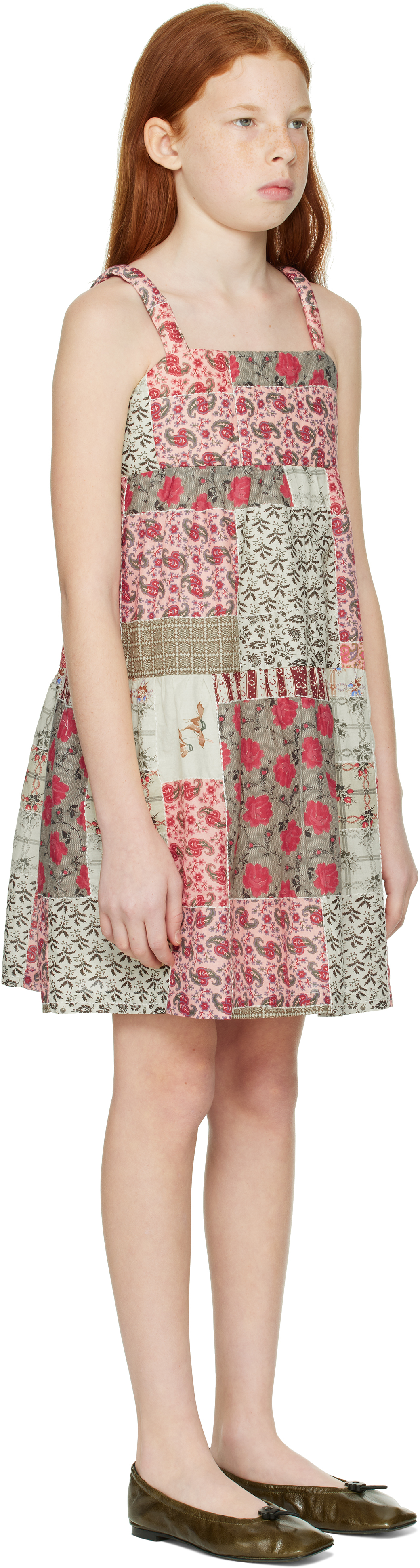 Sea Ny Kids Multicolor Panna Patchwork Dress In Multi