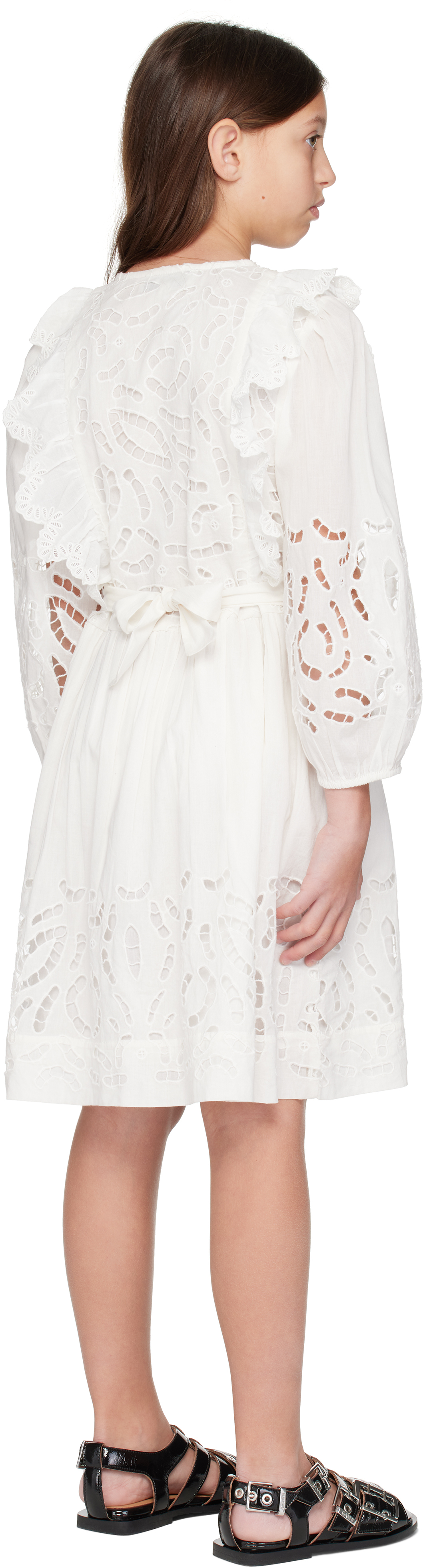 Sea Ny Kids White Dahlia Dress In Pearl Pearl