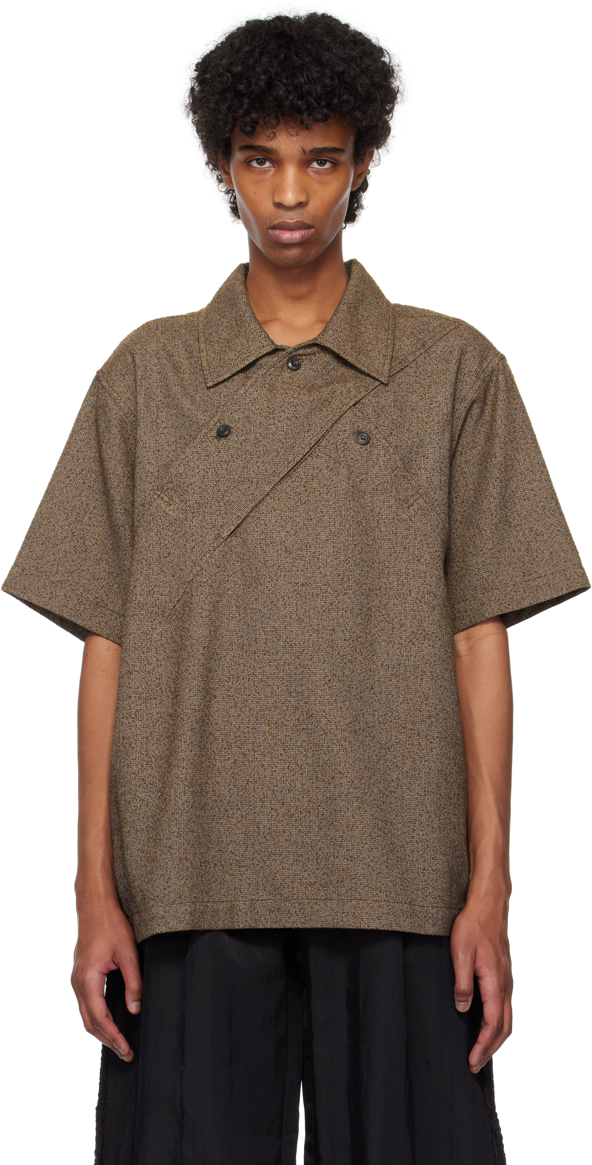 Brown Vintage Short Sleeve Polo