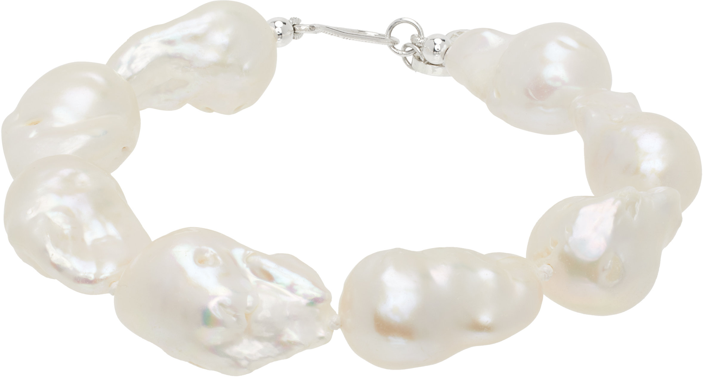 White Host Baroque Pearl Bracelet