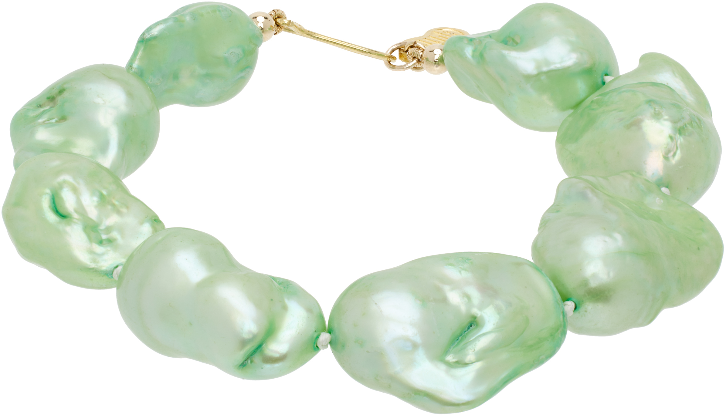 Green Host Baroque Pearl Bracelet