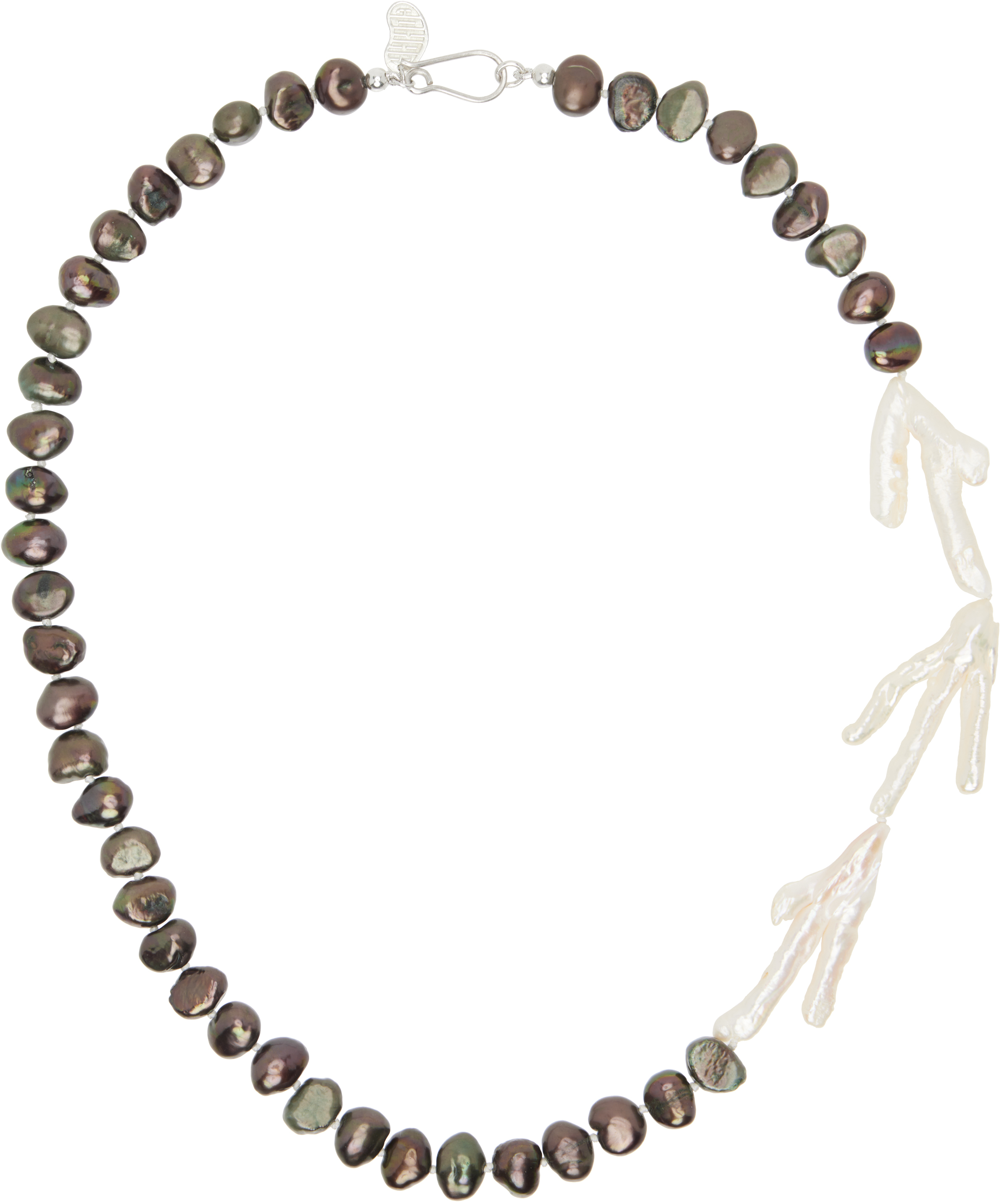 Brown Host Chicken Foot & Potato Pearls Necklace