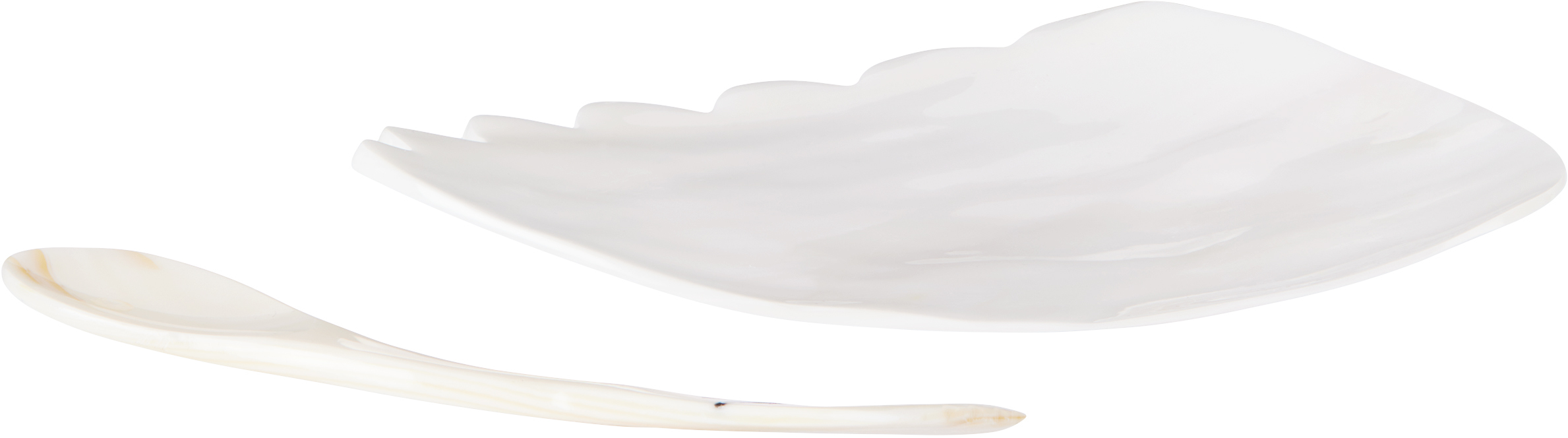Gohar World Off-white Caviar Service Set In Mother Of Pearl With