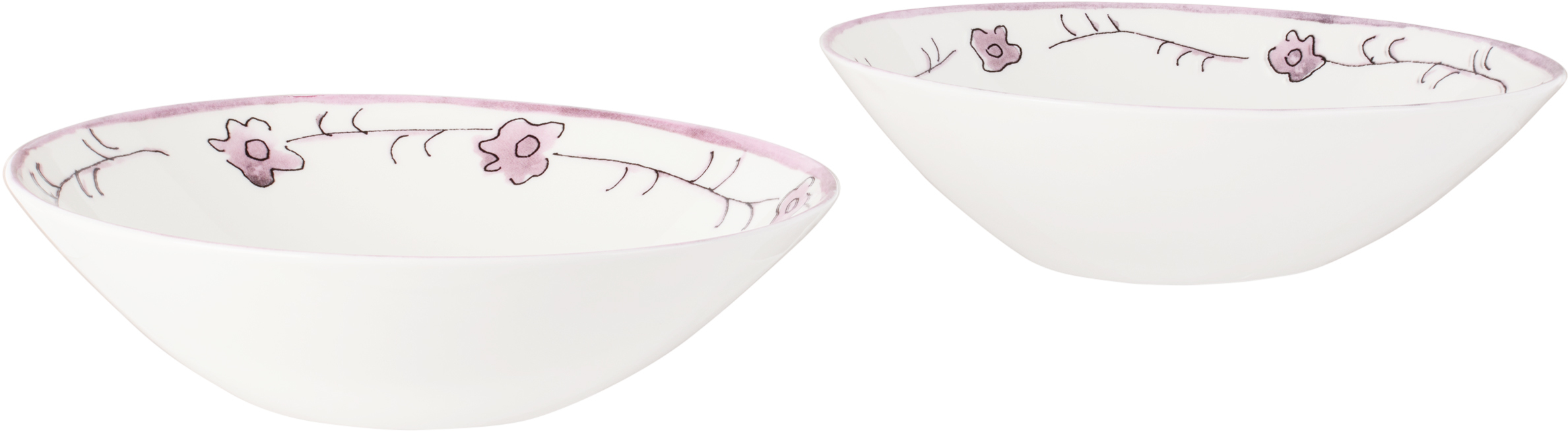 Marni White & Purple Serax Edition M Low Bowl Set In White