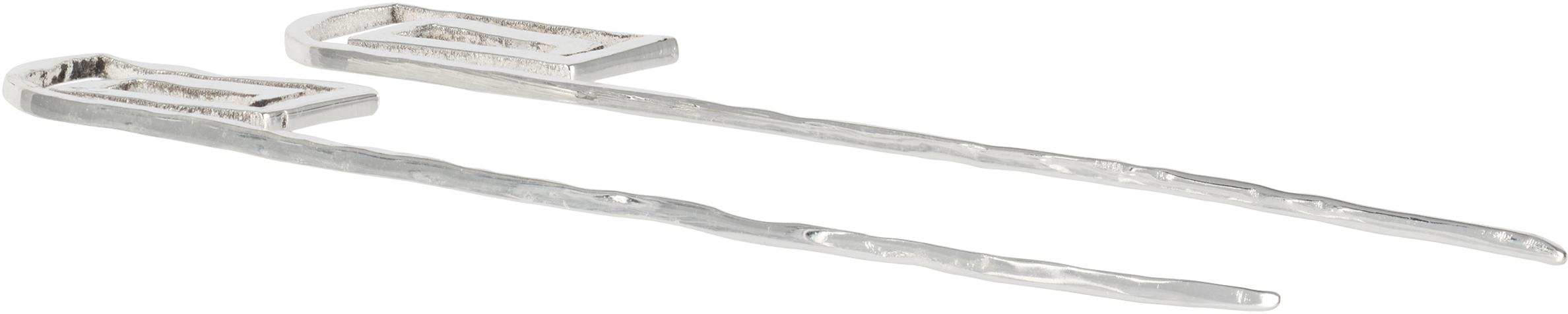 Gohar World Two-pack Silver Cocktail Pick In Silver-plated Copper