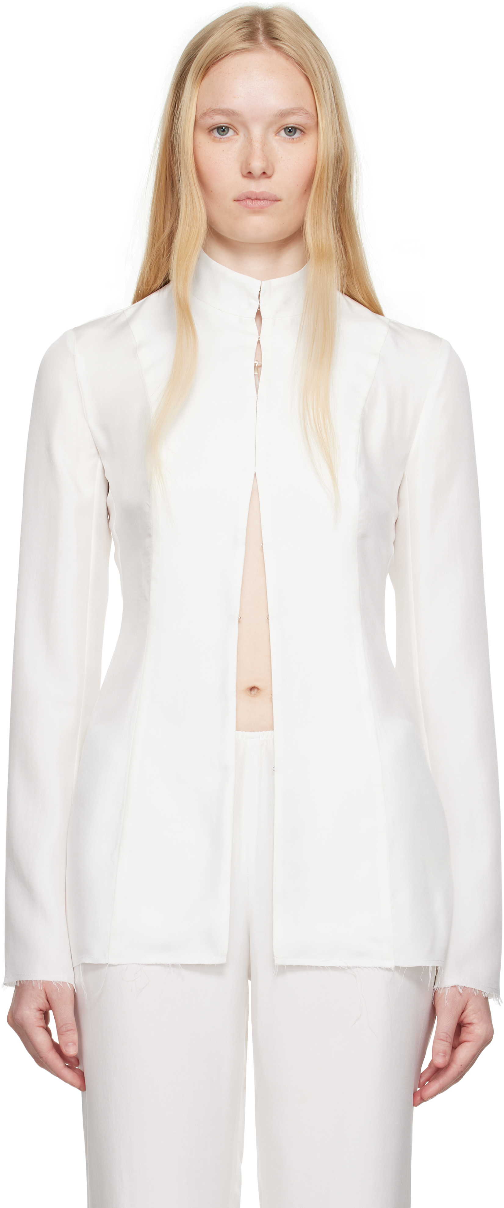 White Silk Slip Blouse