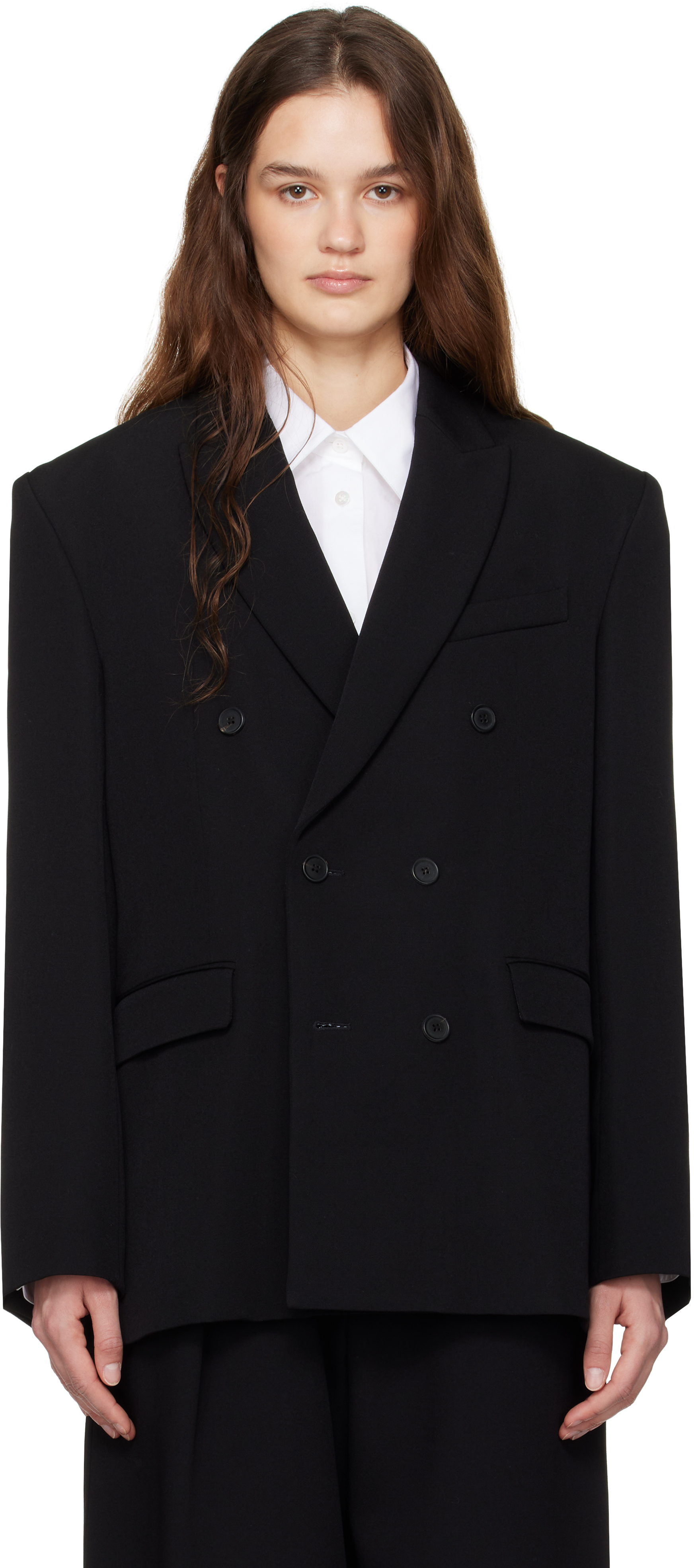 WARDROBE. NYC Black Double Breasted Blazer