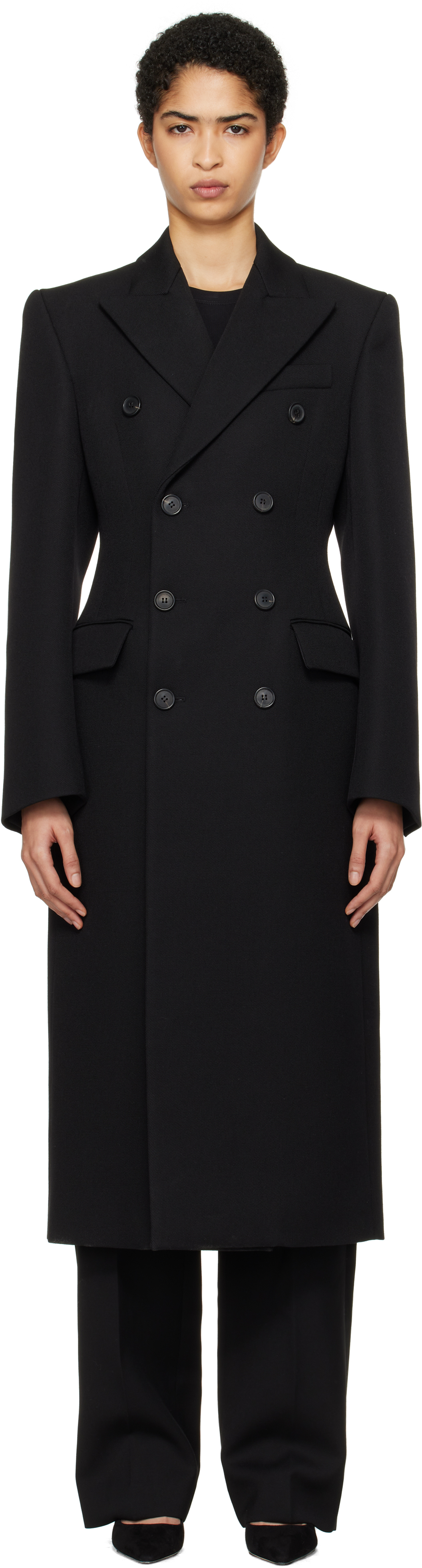 WARDROBE. NYC Black Double Breasted Coat